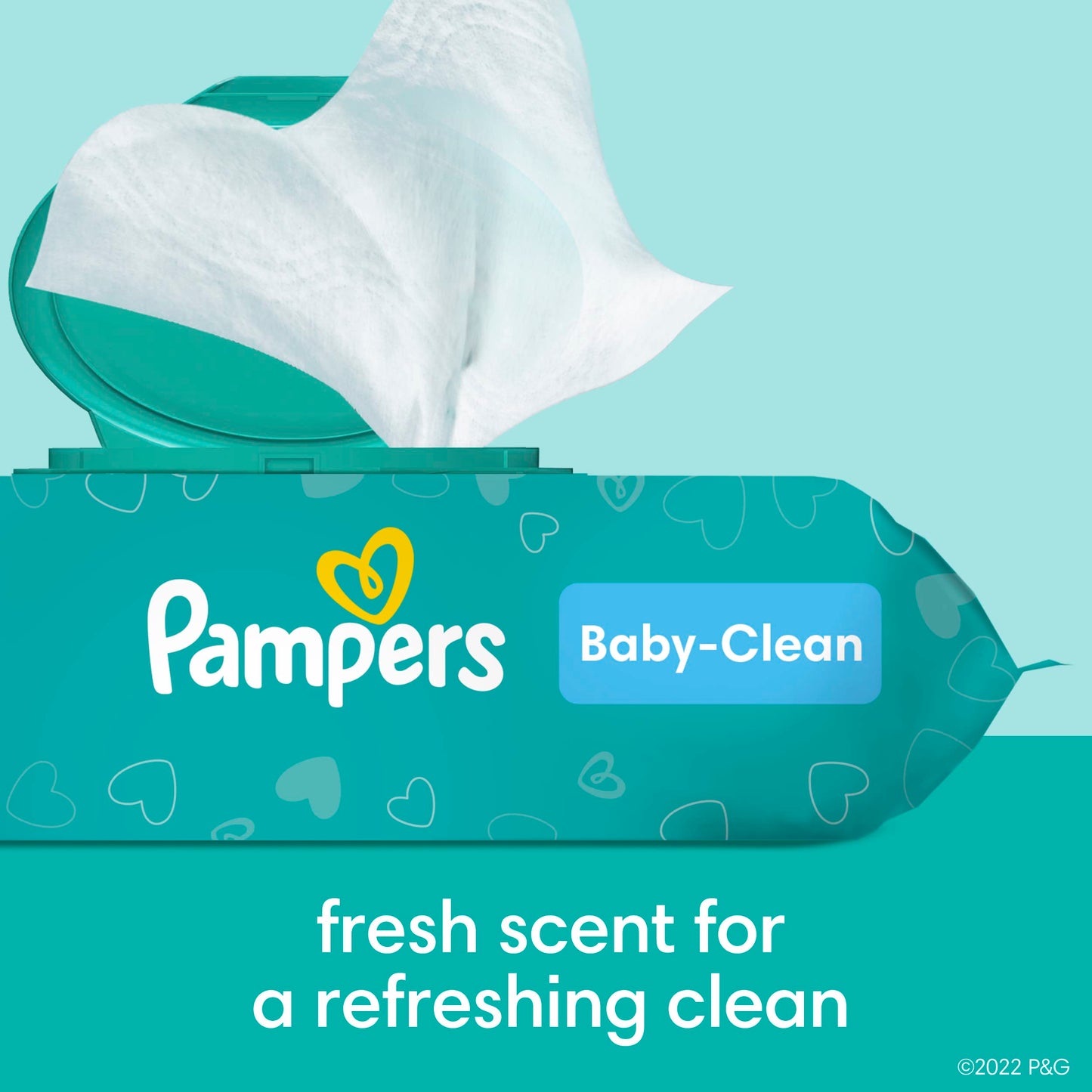 Pampers Baby Clean Wipes, Baby Fresh Scented, 12 paquetes con tapa abatible (864 toallitas en total)