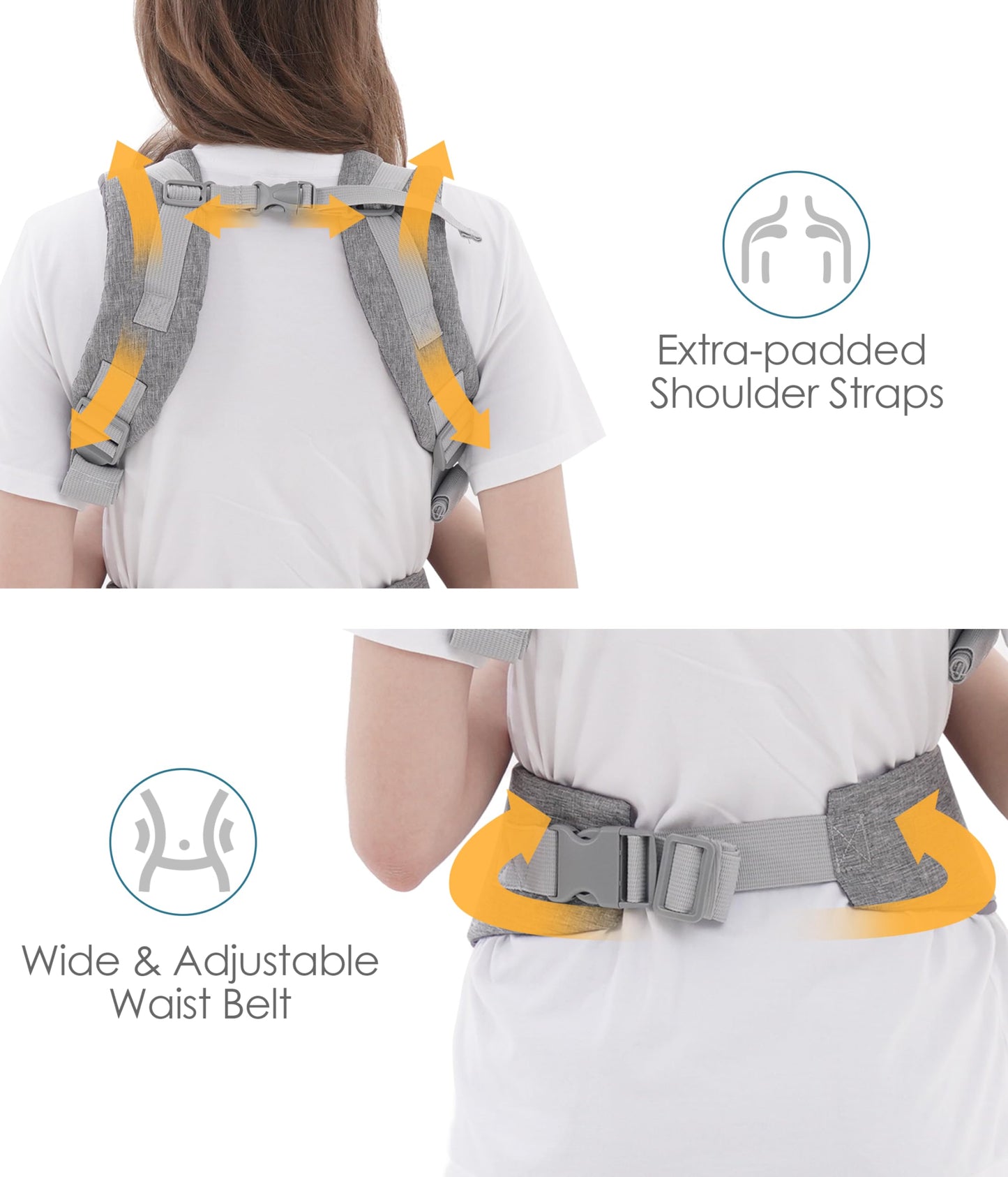 CenVen Advanced 4 in 1 Baby Carrier, Ergonomic, Convertible, Face-in and Face-Out Front and Back Carry for Newborn to Toddler with Enhanced Lumbar Support (8-32 Lb)