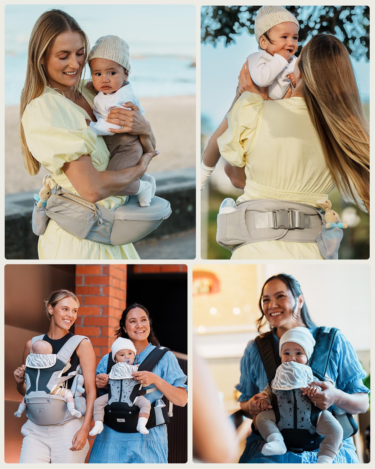 Portabebés, MOMTORY Portabebés 6 en 1 con certificación de seguridad para recién nacidos y niños pequeños, portabebés ajustable y desmontable para bebés de 7 a 50 libras, para todas las estaciones, perfecto para ir de compras y viajar