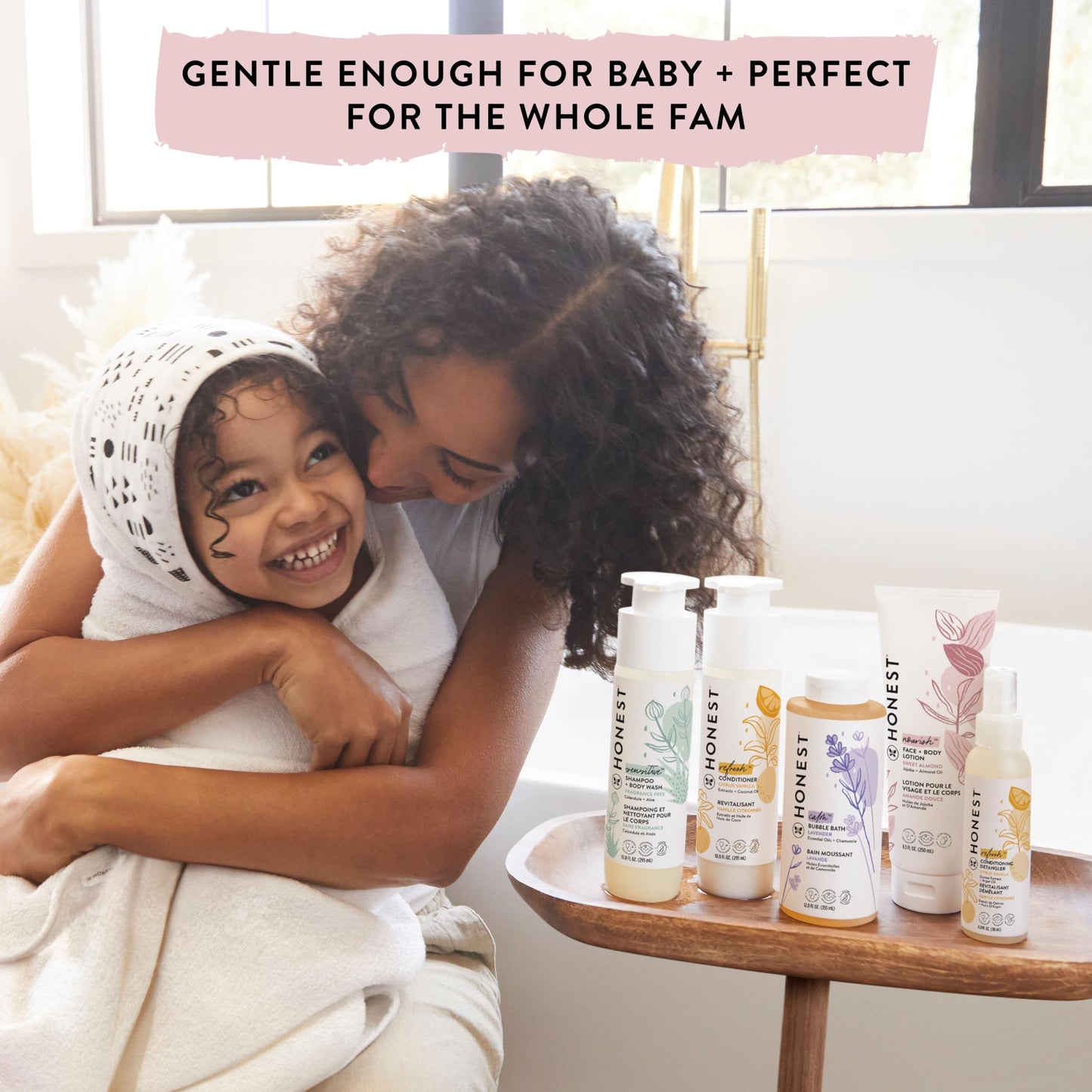 The Honest Company 2-in-1 Cleansing Shampoo + Body Wash and Face + Body Lotion Bundle | Gentle for Baby | Naturally Derived | Lavender Calm, 18.5 fl oz