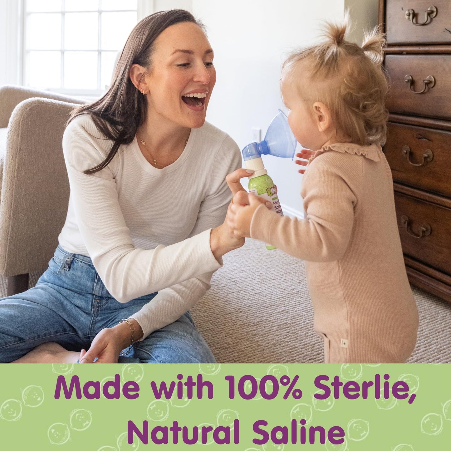 Boogie Micro-Mist Saline Inhaler, Baby Nose Congestion Relief, Nasal Spray for Kids, Pediatrician Recommended, HSA/FSA Eligible, 1.7oz Unscented - Pack of 1