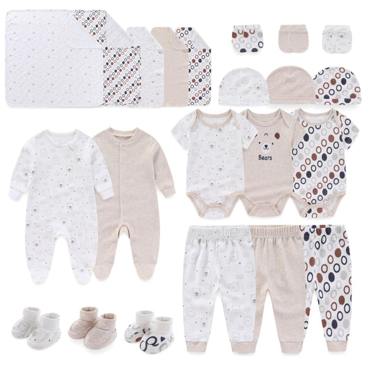 JELYLOVE Unisex Baby Boy Girl Layette Sets 22 Packs New Born Boy Girl Clothes Infant Essentials Gifts