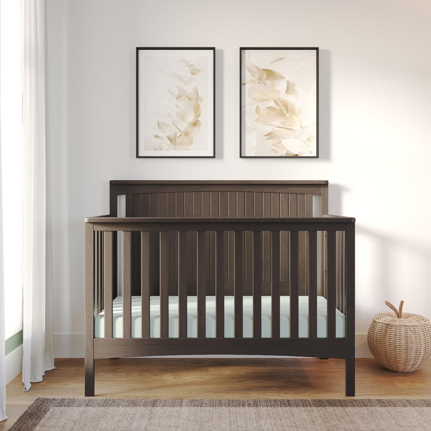Child Craft Scout 3-Piece Nursery Set with 4-in-1 Convertible Crib, Dresser with Changing Table Topper, and Cozy Glider, Grows with Your Baby (Dapper Gray)