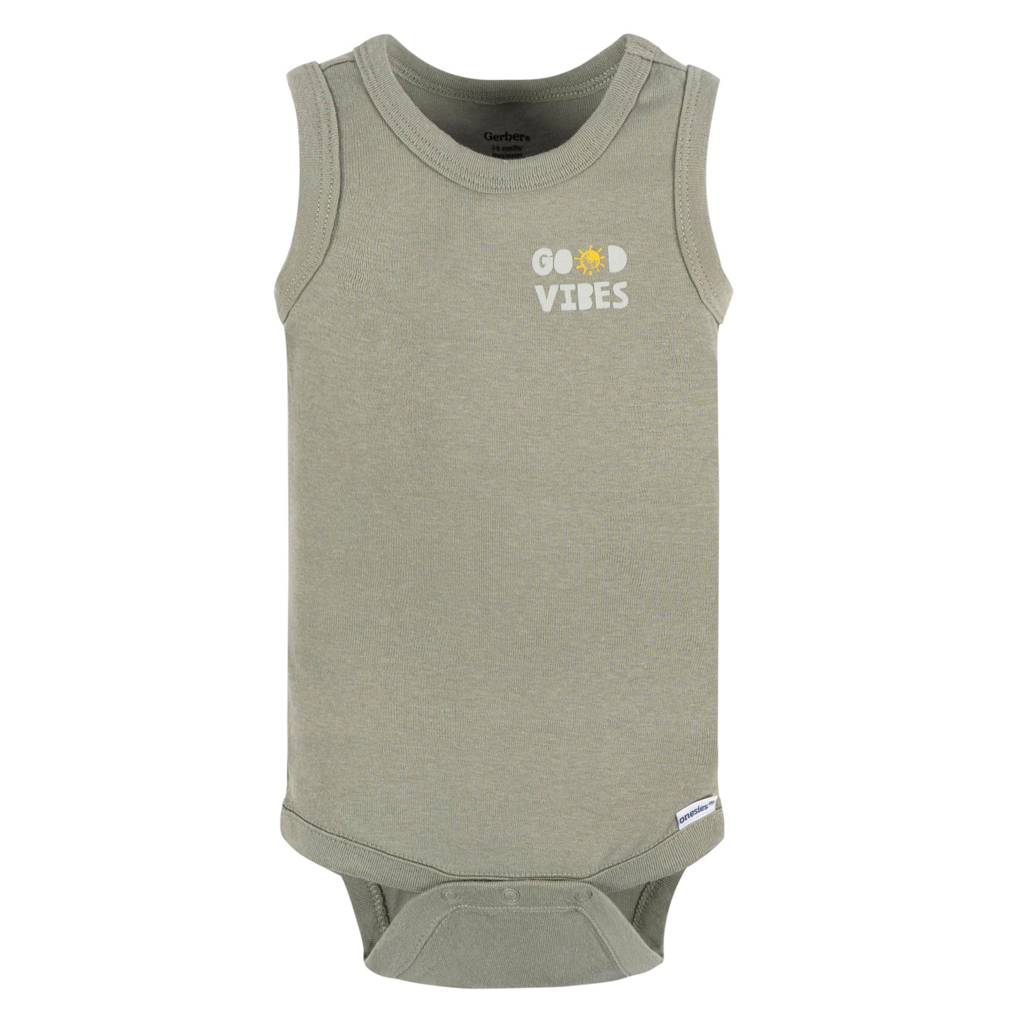 Gerber Baby Boy's Multi-Pack Sleeveless Onesies Bodysuit, Sea Turtles