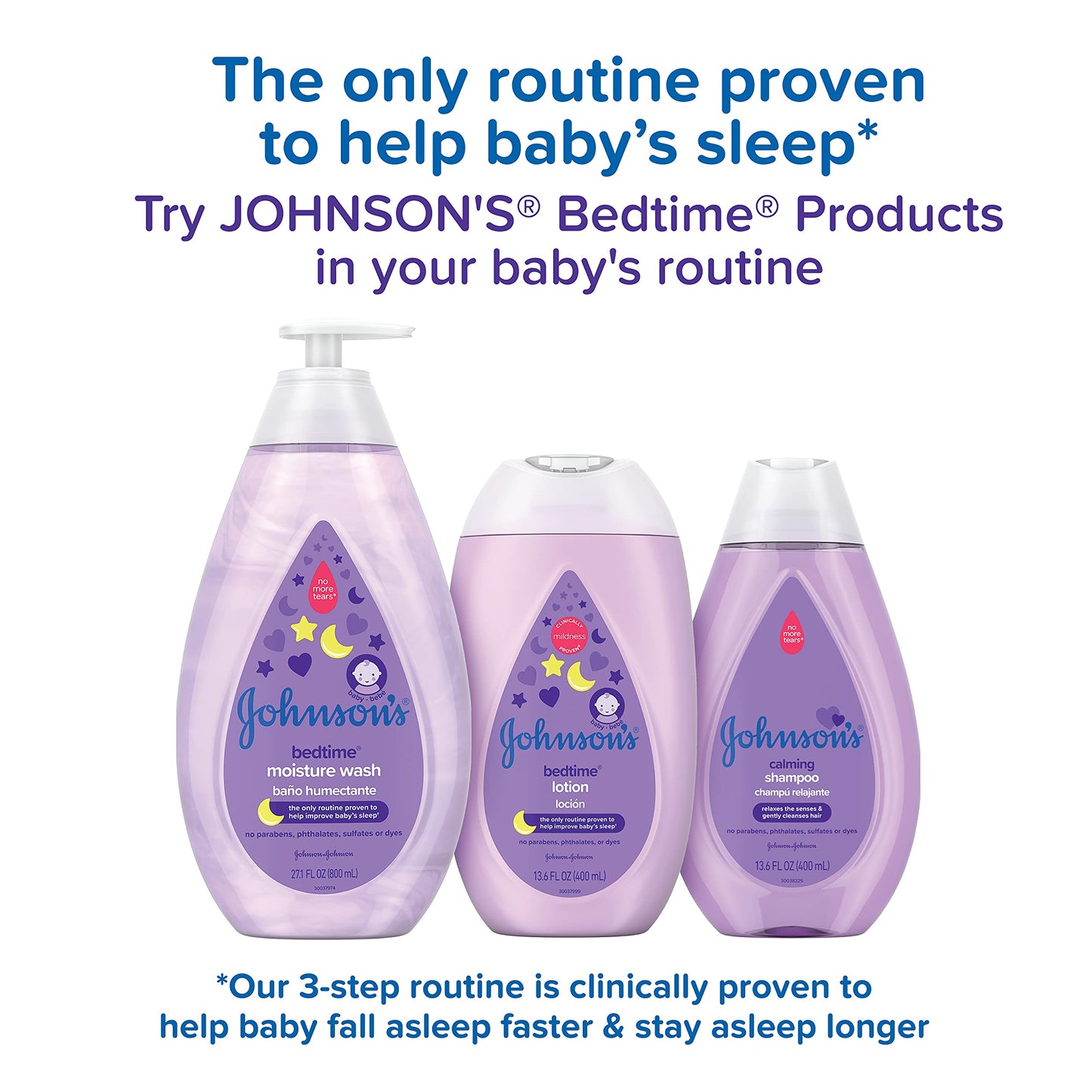 Johnson's Baby Calming Baby Shampoo with Soothing NaturalCalm Scent, Hypoallergenic & Tear-Free Baby Hair Shampoo, Free of Parabens, Phthalates, Sulfates & Dyes, 20.3 fl. oz