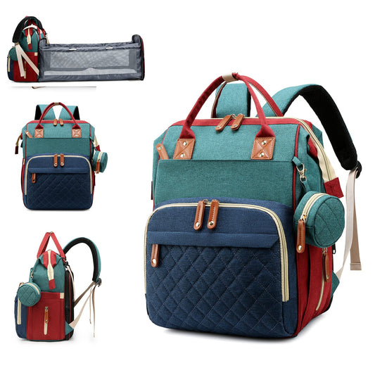 Awanhe Mochila para pañales de bebé con cambiador, bolsas impermeables para bebés para niños y niñas, puerto de carga USB, regalos para baby shower, RGB
