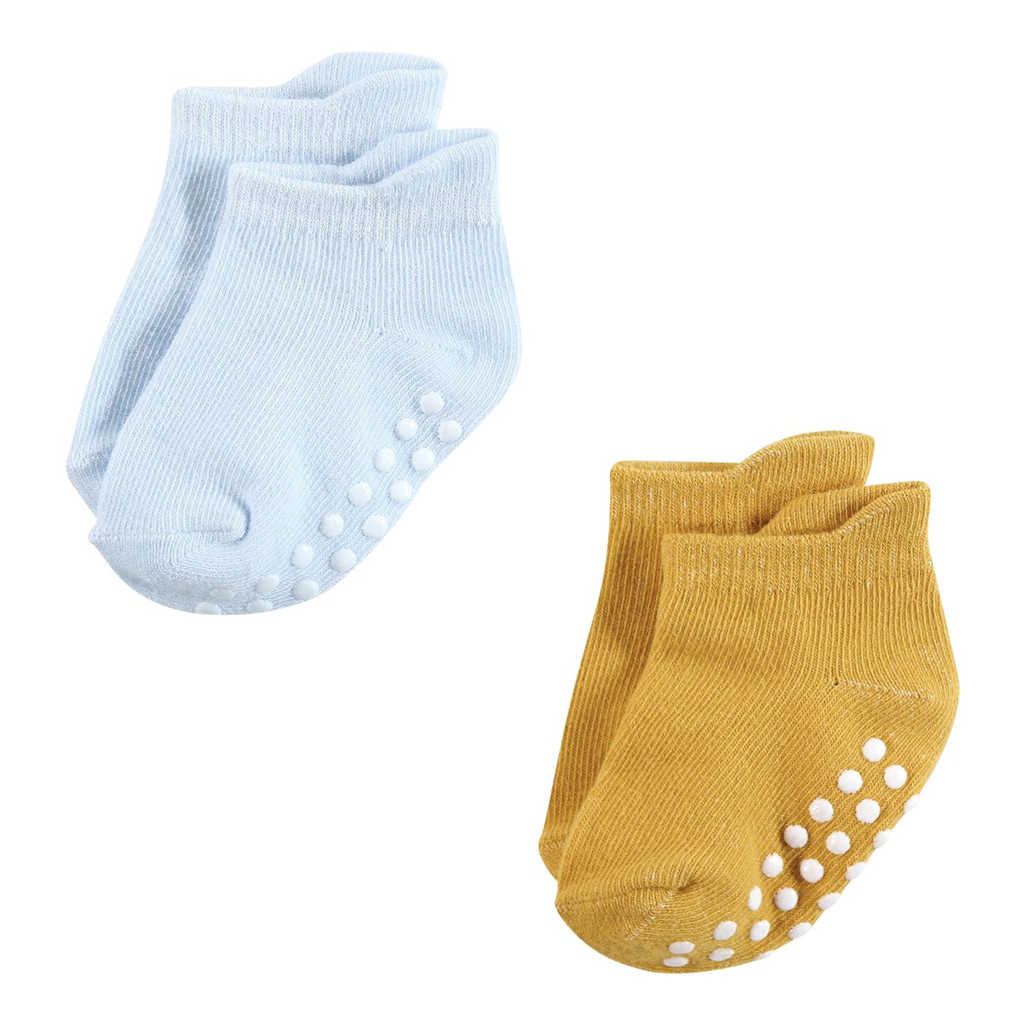 Hudson Baby Unisex Baby Non-Skid No-Show Socks, Multi Girl, 0-6 Months