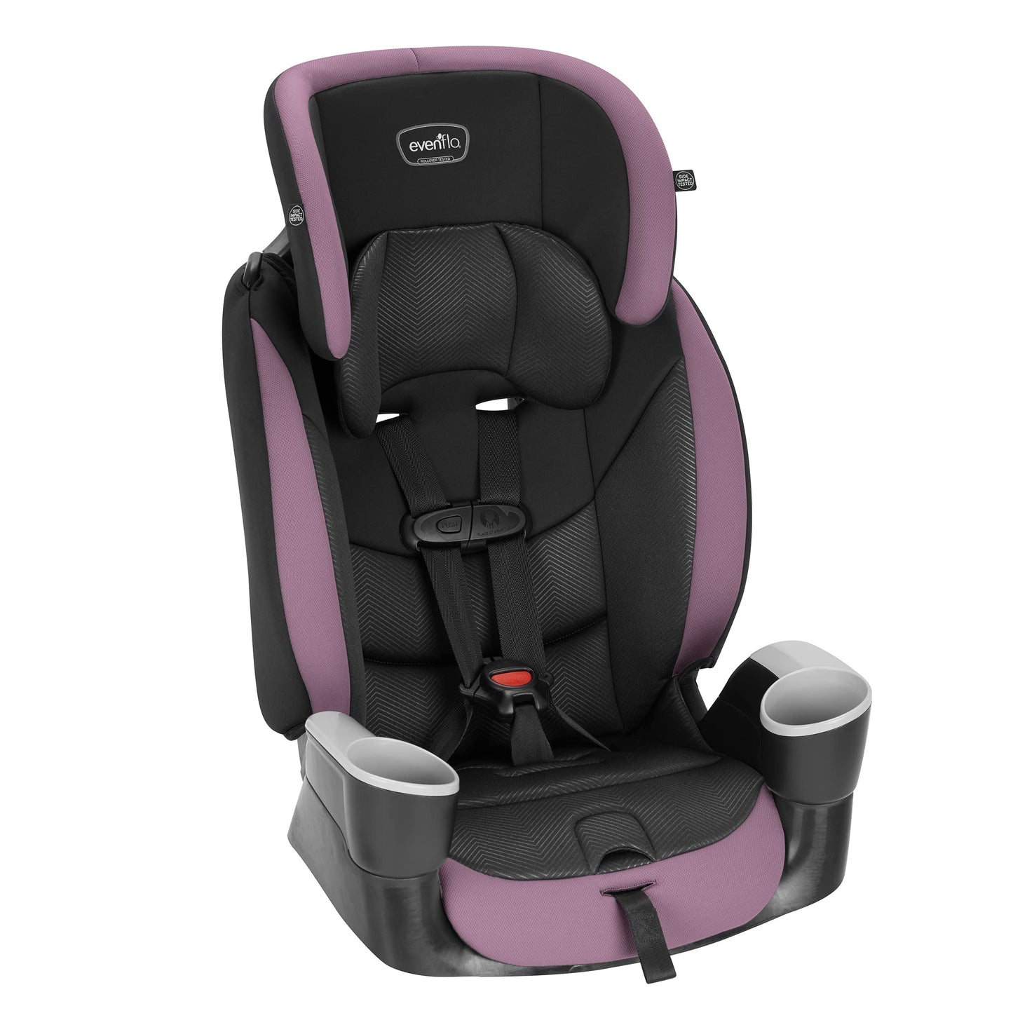 Asiento elevador convertible para automóvil Evenflo Maestro Sport, orientado hacia adelante, respaldo alto, arnés de 5 puntos, para niños de 2 a 8 años, Whitney Pink