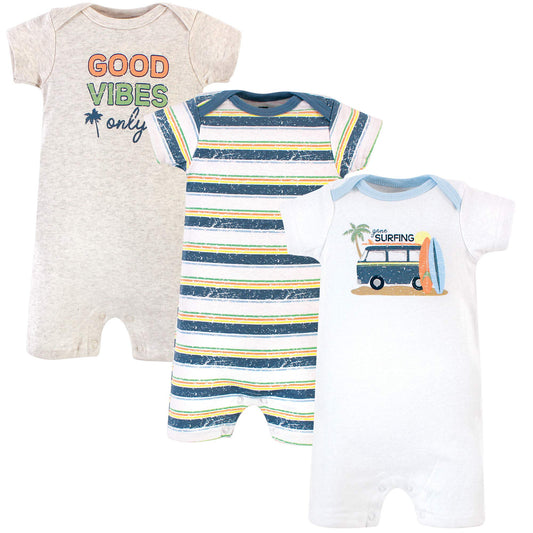 Hudson Baby Unisex Cotton Rompers, Gone Surfing, 18-24 Months