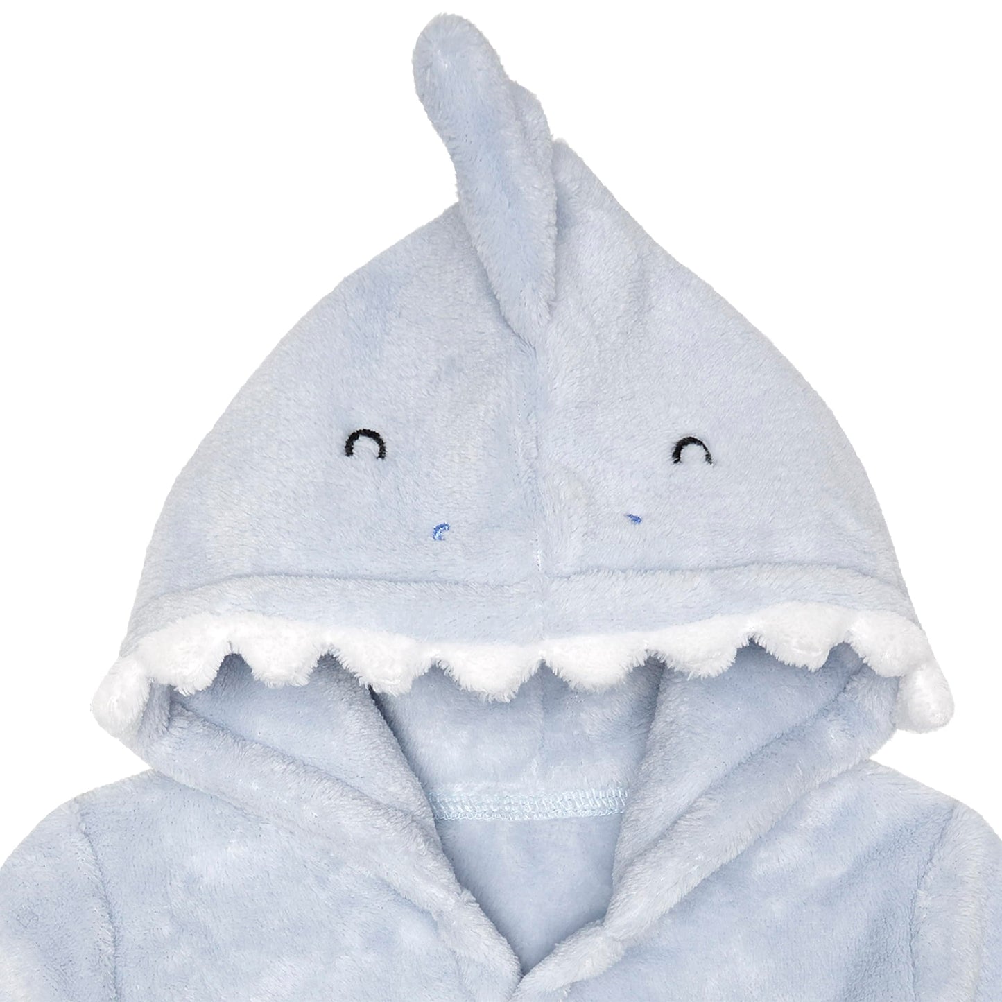 Gerber Baby Hooded Animal Character Bathrobe, Blue Shark, 0-9 Months