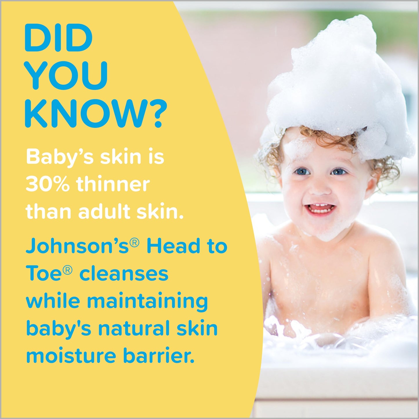Johnson's Head-to-Toe Gentle Tear-Free Baby &amp; Newborn Wash &amp; Shampoo, sulfato, parabeno, ftalato y colorantes, lavado hipoalergénico para piel y cabello sensibles, 27.1 fl. Onz