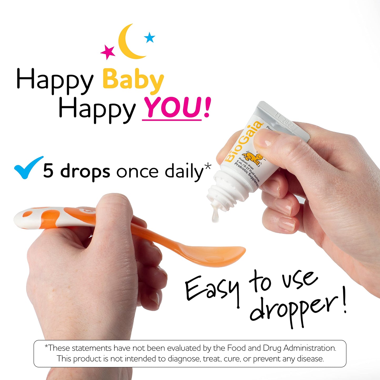 BioGaia Baby Probiotic Drops - Baby Essentials for Colic & Gas Relief, Safe for Newborns, Reduces Crying, Fussing, Colic, Gas, Spit-ups and Constipation, No allergens, Dairy, Soy, Gluten, or Sugar