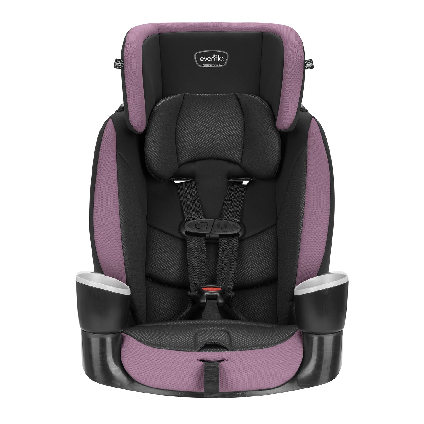Asiento elevador convertible para automóvil Evenflo Maestro Sport, orientado hacia adelante, respaldo alto, arnés de 5 puntos, para niños de 2 a 8 años, Whitney Pink