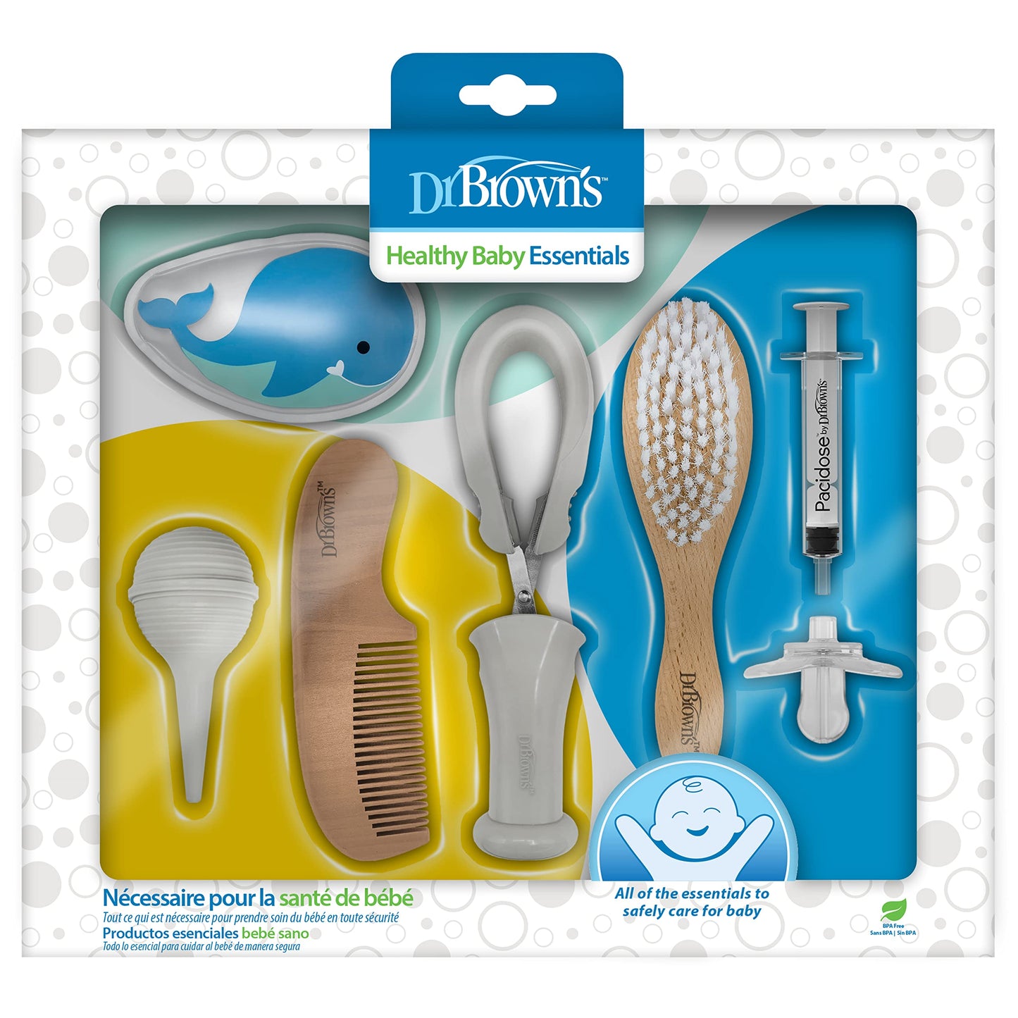 Dr. Brown's Healthy Baby Essentials Kit de cuidado para bebés y bebés, kit de 8 piezas