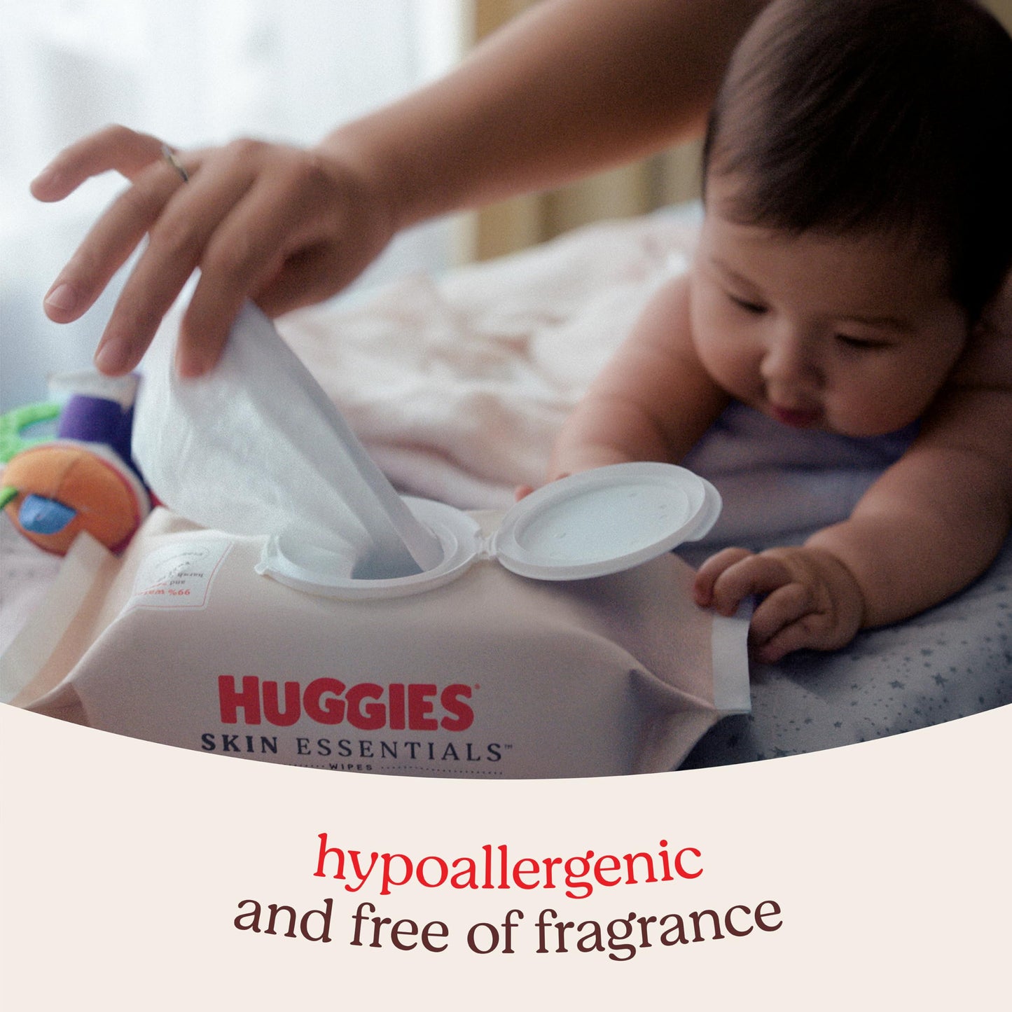 Huggies Skin Essentials Baby Wipes, Hypoallergenic, 99% Water, 10 Flip Top Packs (560 Wipes Total)