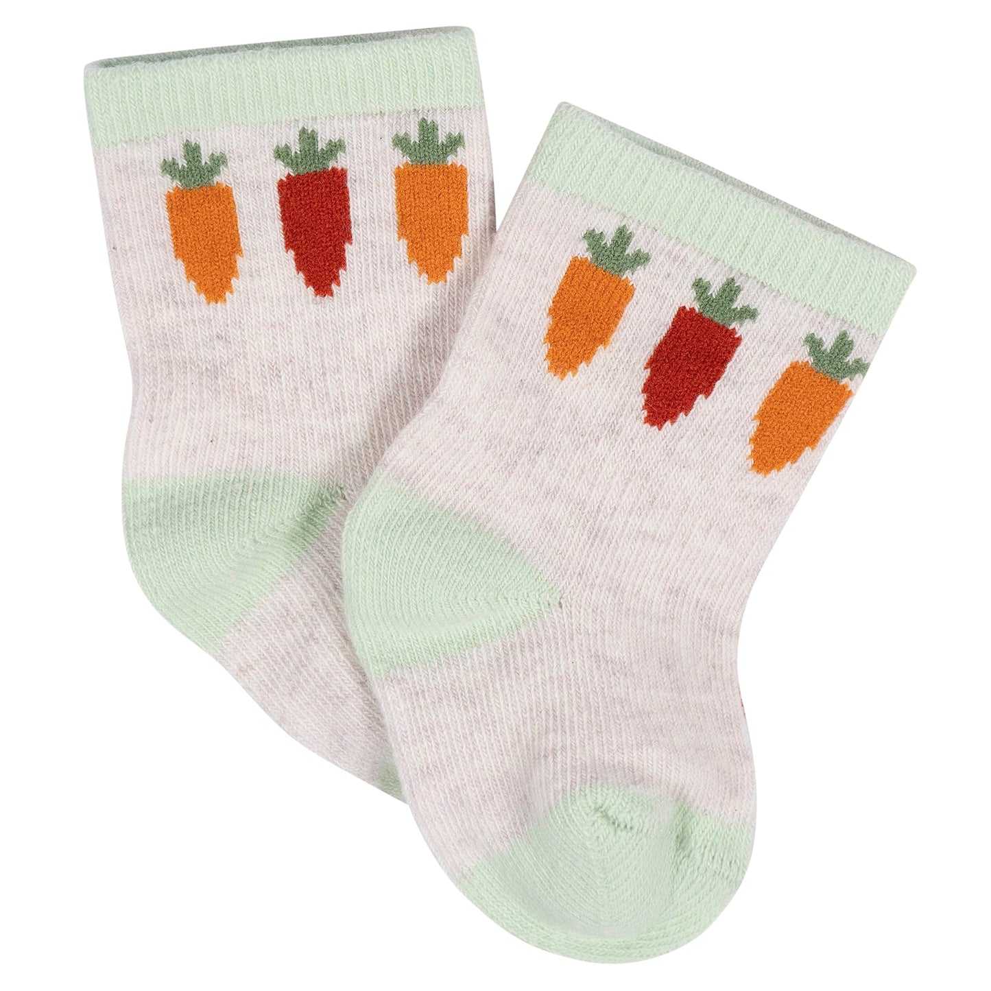 Gerber Unisex Baby 8-Pair Wiggle-Proof Sock Happy Veggies 3-6 Months