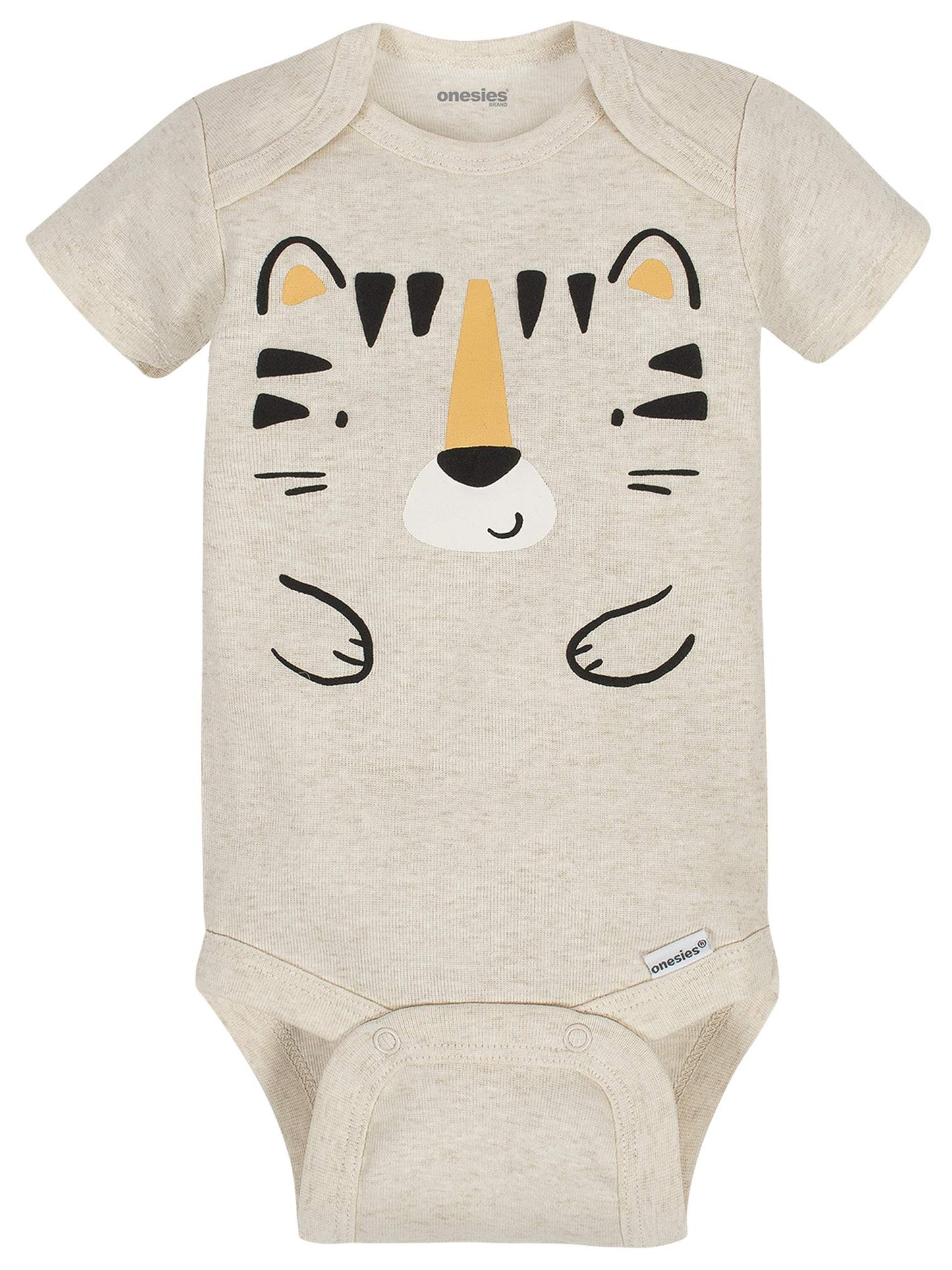 Onesies Brand Baby Boy's 8-Pack Short Sleeve Mix & Match Bodysuits, Dangerously Cute Tiger, 3-6 Months