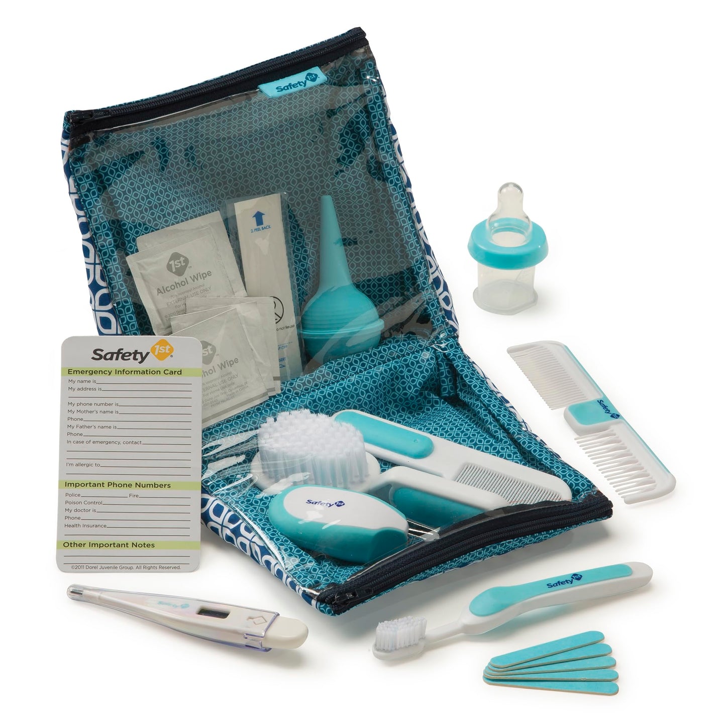 Safety 1st Deluxe Kit de cuidado y cuidado del bebé de 25 piezas (azul ártico)