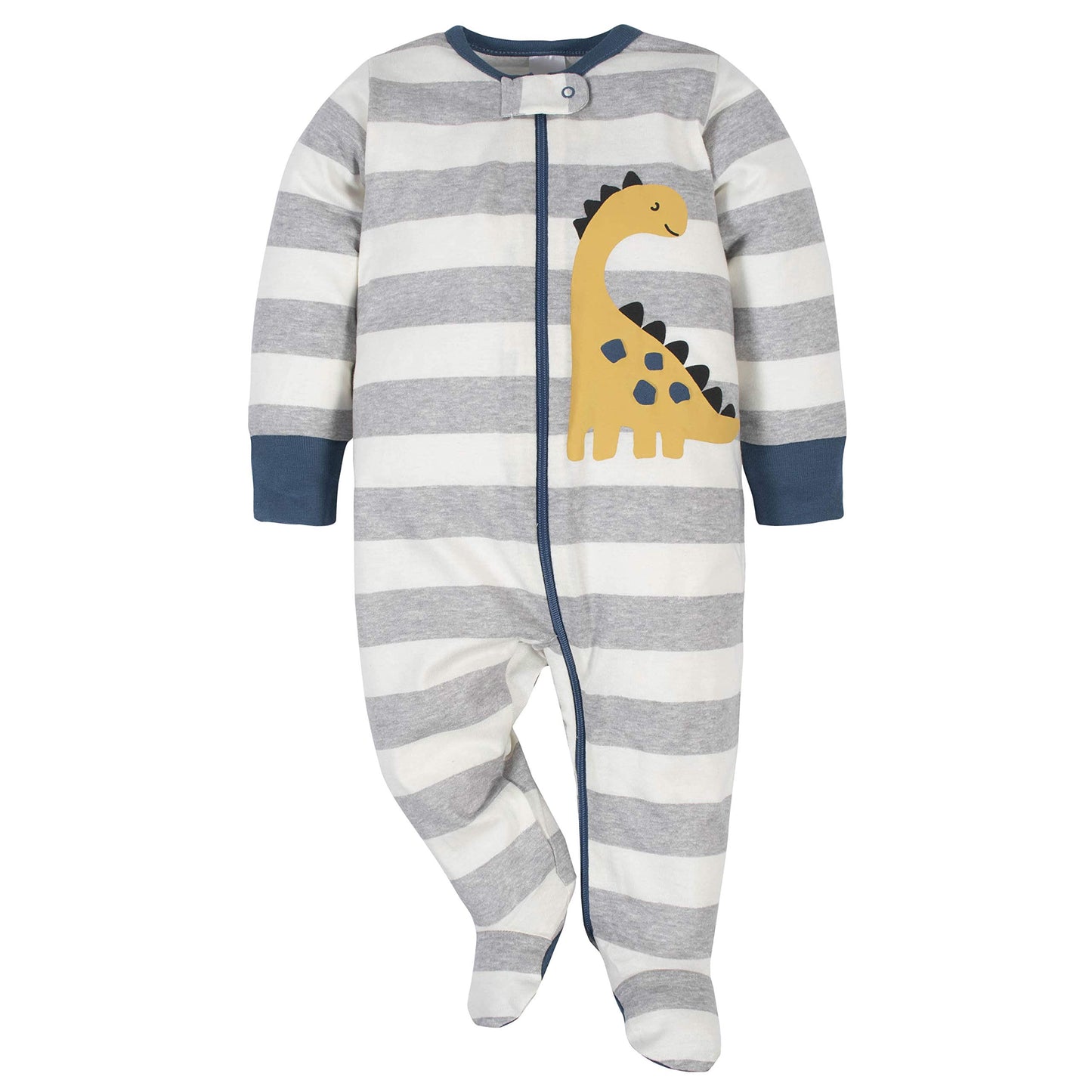 Gerber Baby Boys' 4 Pack Sleep 'N Play Footie, Dinosaur Blue, 0-3 Months