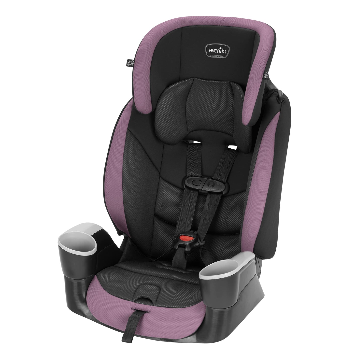 Asiento elevador convertible para automóvil Evenflo Maestro Sport, orientado hacia adelante, respaldo alto, arnés de 5 puntos, para niños de 2 a 8 años, Whitney Pink