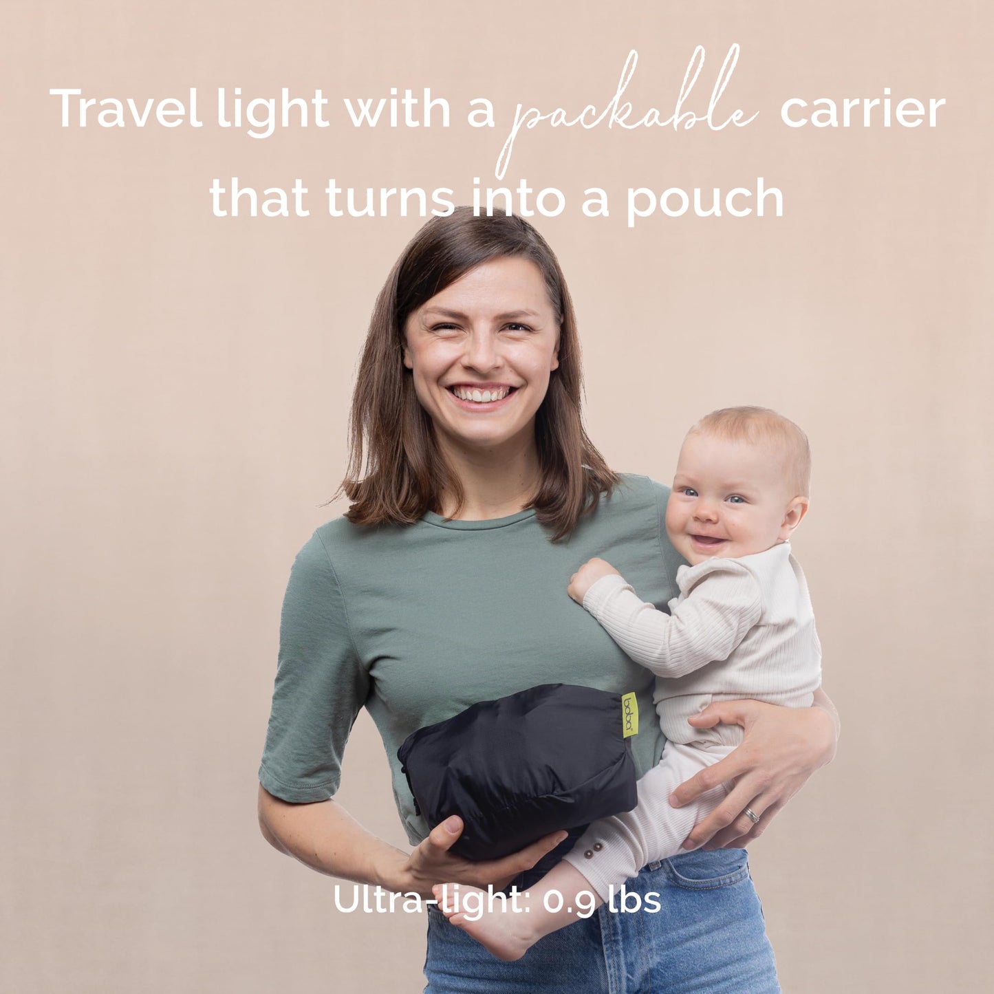 Portabebés y portabebés ultraligero Boba Air (15-45 lbs) - Portabebés certificado para la cadera saludable, portabebés apto para viajes, portabebés ergonómico, portabebés (negro)