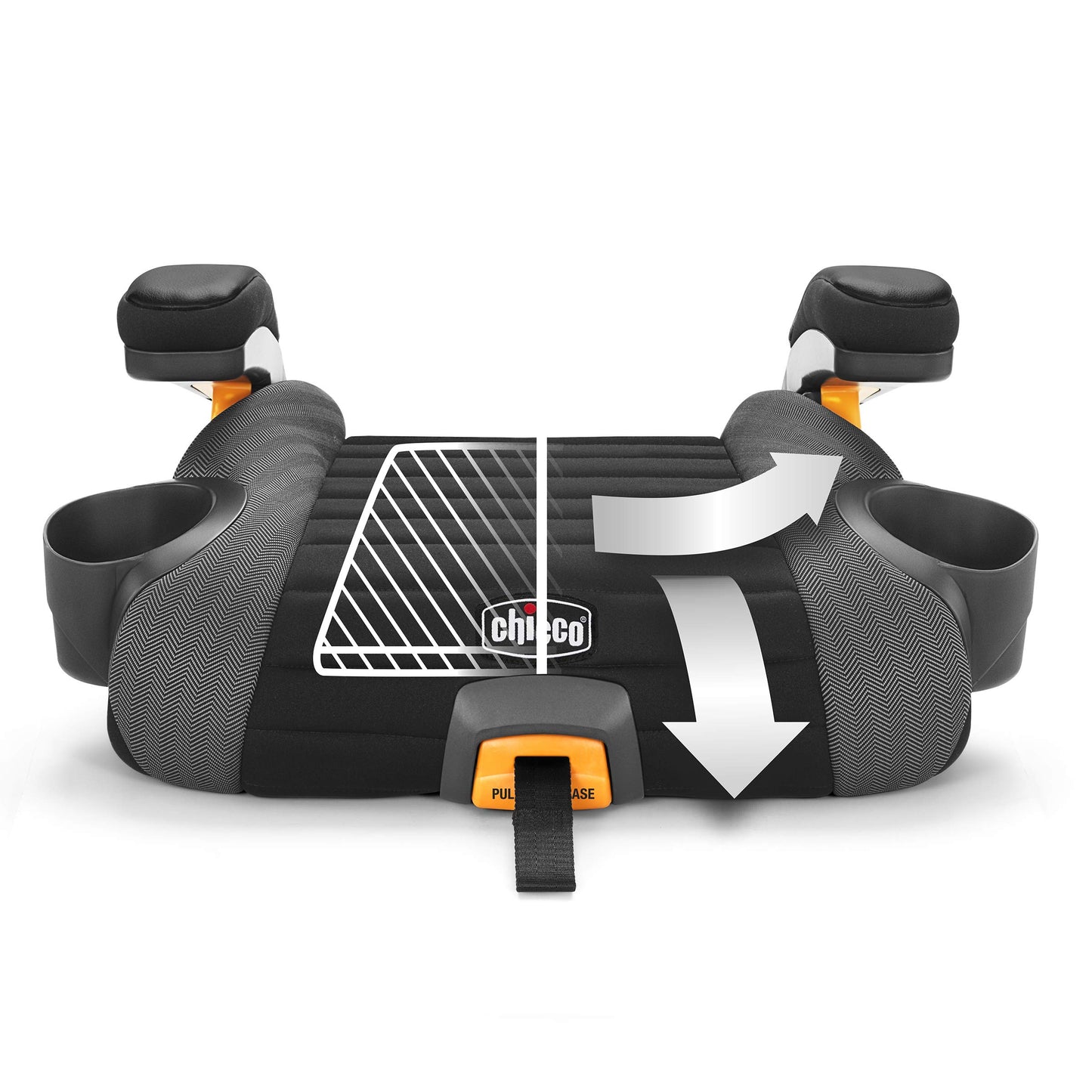 Chicco GoFit Plus Backless Booster Car Seat with LATCH Attachment and Quick-Release LATCH Removal, Portable Travel Booster Seat for children 40-110 lbs. | Iron/Black