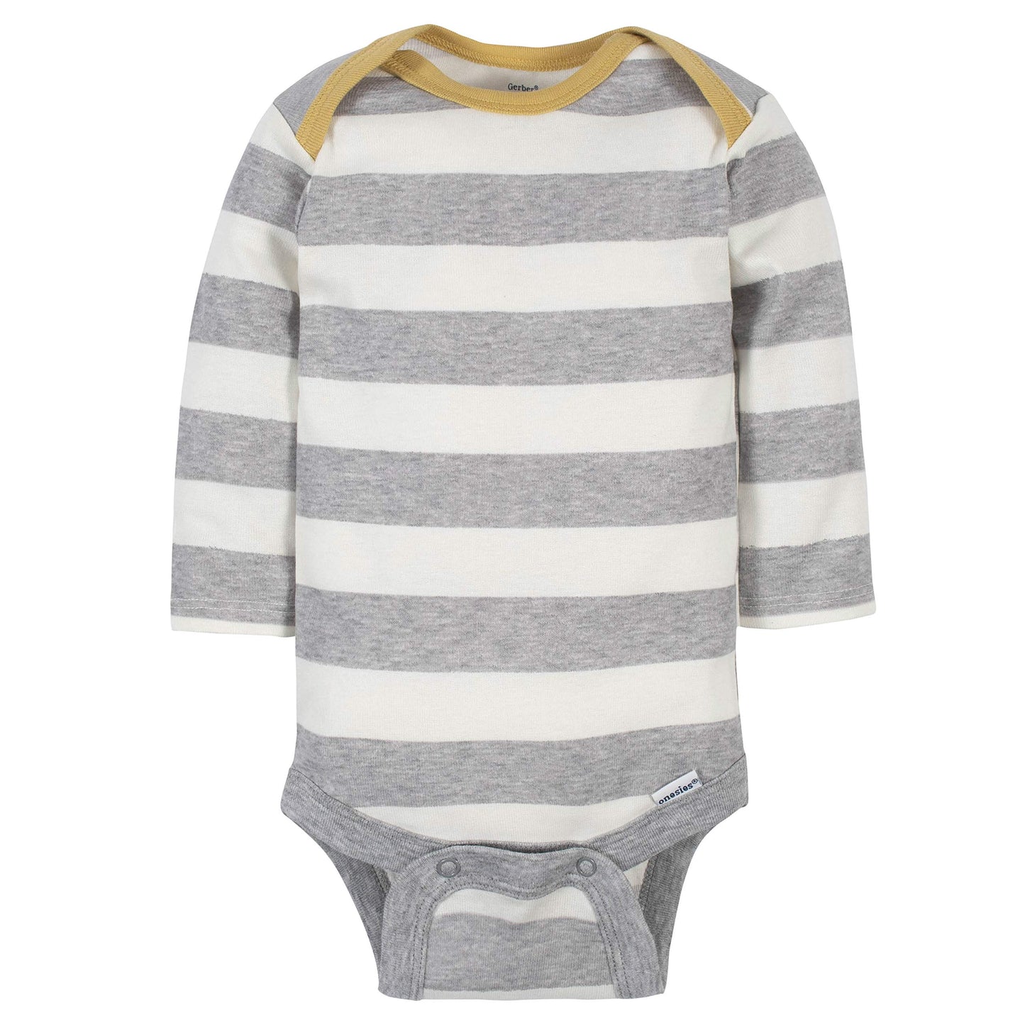 Gerber Baby Boys' 6-Pack Long-Sleeve Onesies Bodysuit, Dinosaur Blue, 0-3 Months