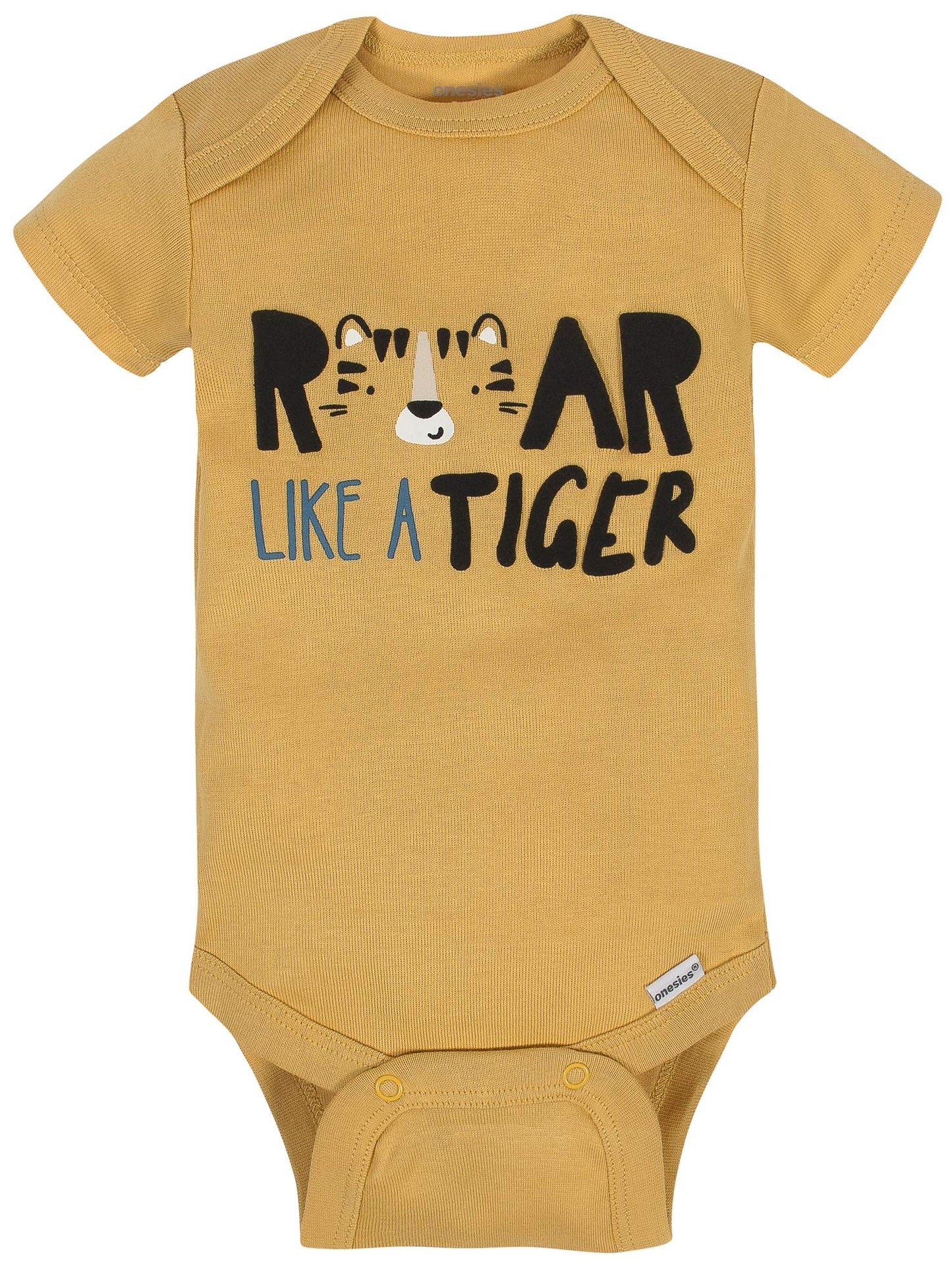 Onesies Brand Baby Boy's 8-Pack Short Sleeve Mix & Match Bodysuits, Dangerously Cute Tiger, 3-6 Months