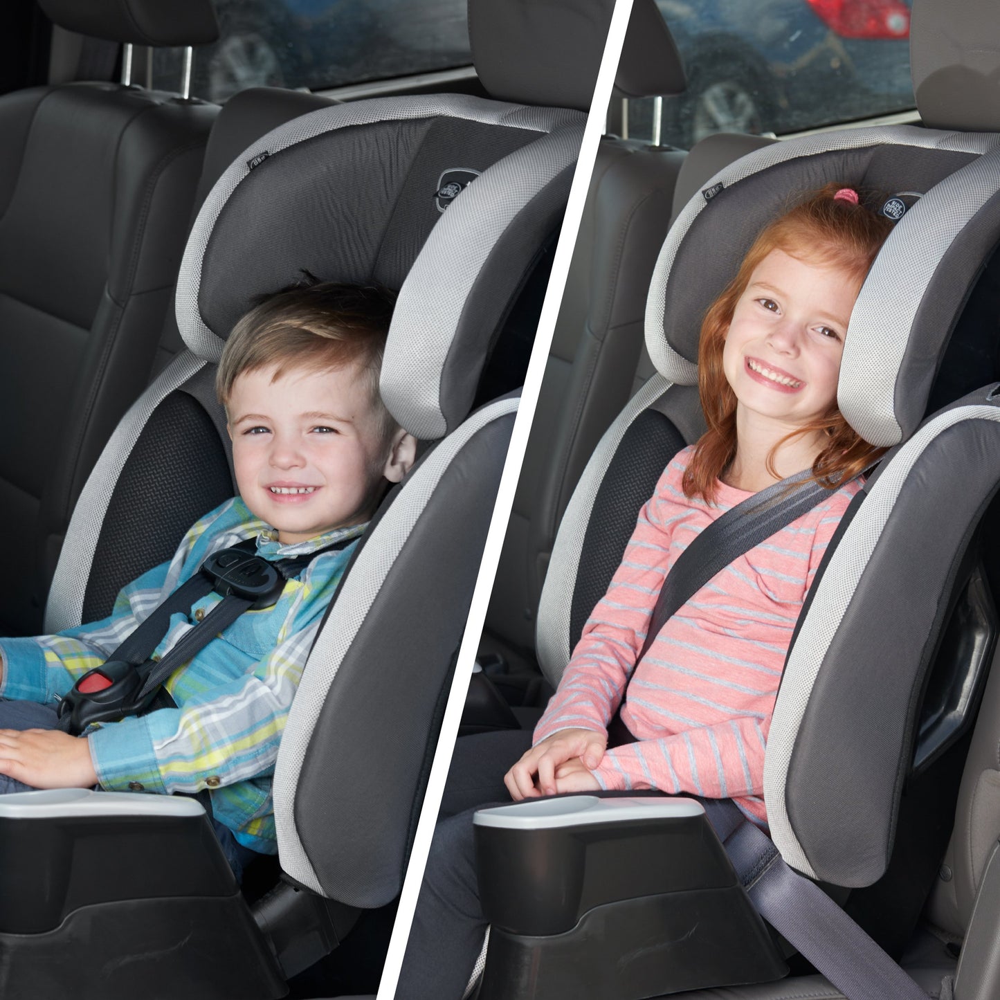Asiento elevador convertible para automóvil Evenflo Maestro Sport, orientado hacia adelante, respaldo alto, arnés de 5 puntos, para niños de 2 a 8 años, Whitney Pink