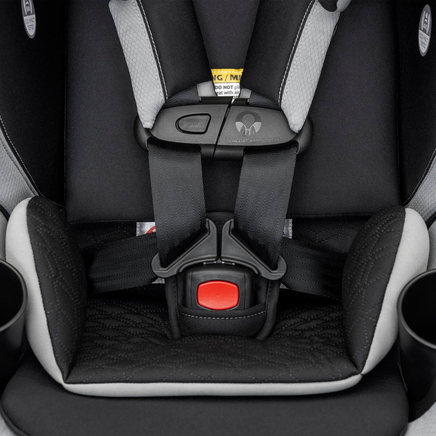 Evenflo Revolve360 Slim 2-in-1 Rotational Car Seat with Quick Clean Cover (Salem Black)