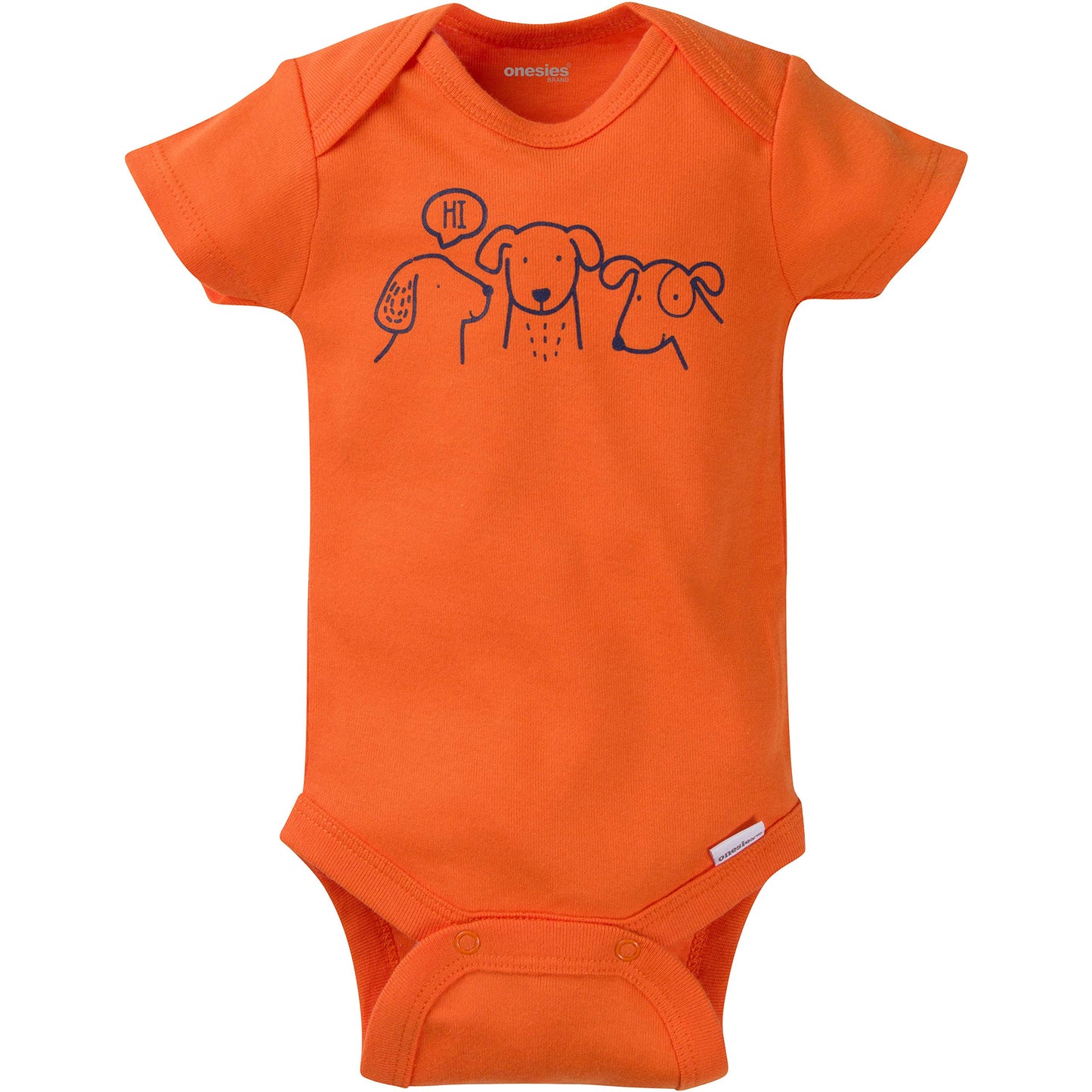 Onesies Brand Baby Boys' 8-Pack Short Sleeve Mix & Match Bodysuits, Loud Cute Dog, 0-3 Months