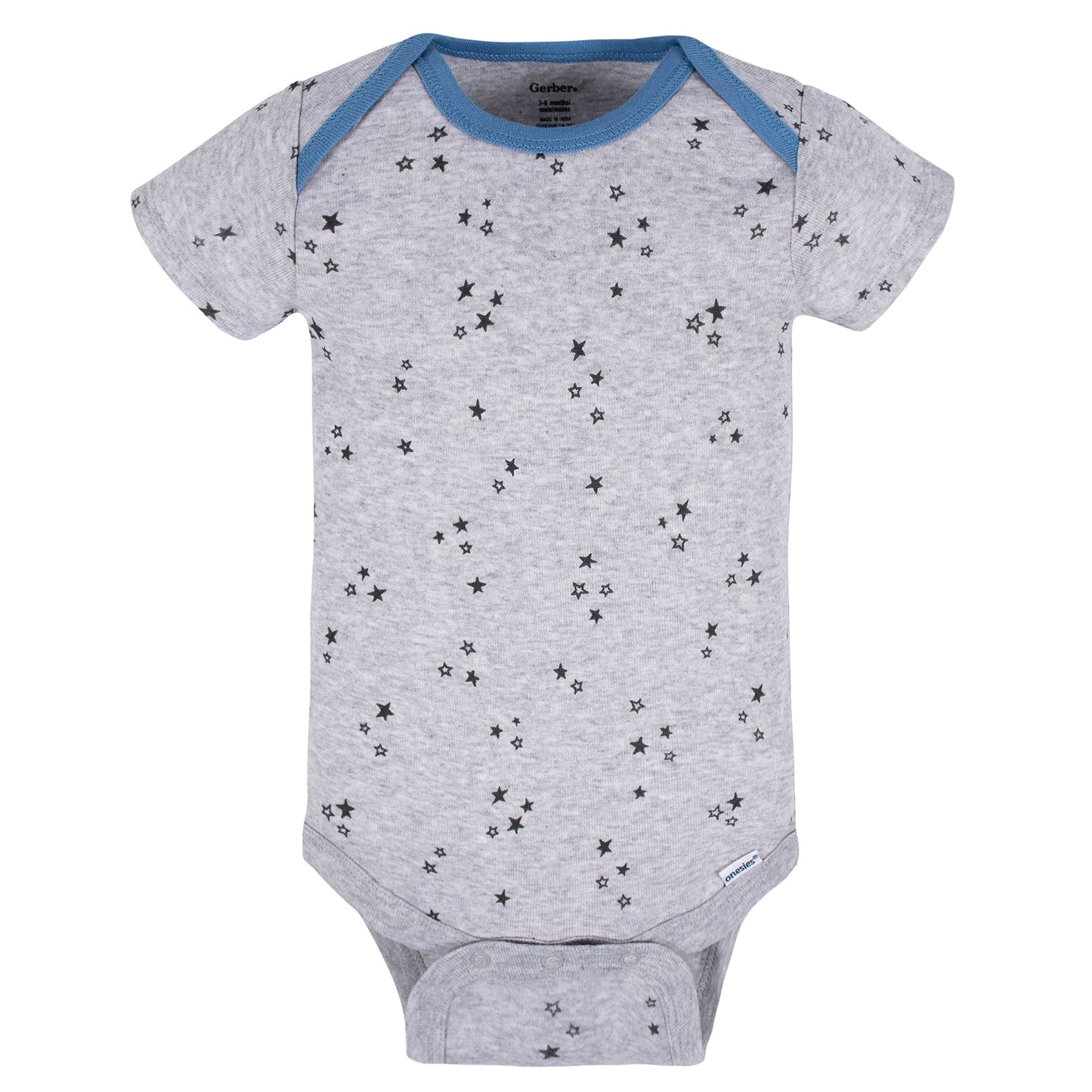 Gerber Baby Boy's 8-Pack Short Sleeve Onesies Bodysuits, Space, 3-6 Months