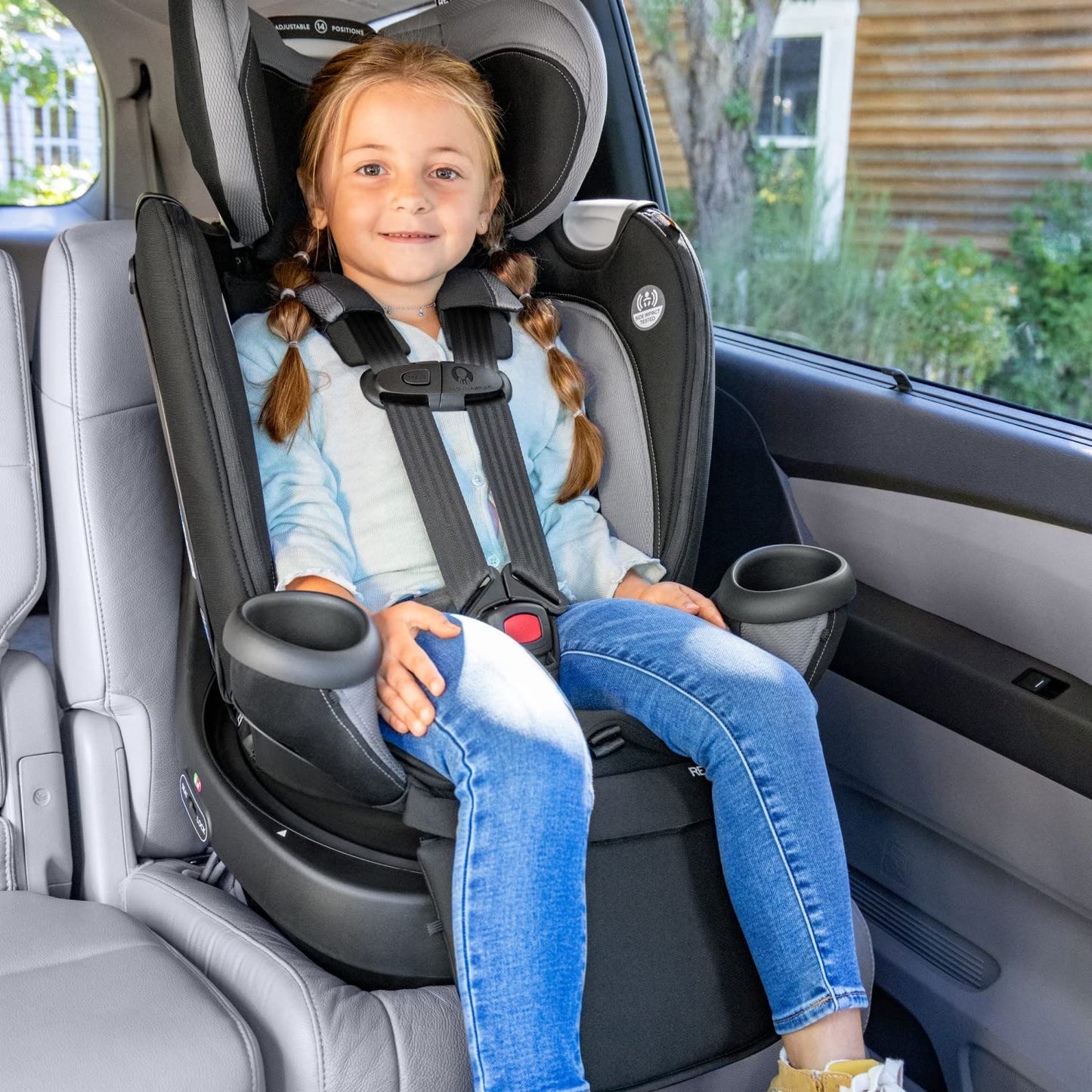 Revolve360 Extend Rotational All in 1 Convertible Car Seat, Rear Facing up to 50 Pounds with 360 Degree Rotation and 3 Modes, Rowe Pink