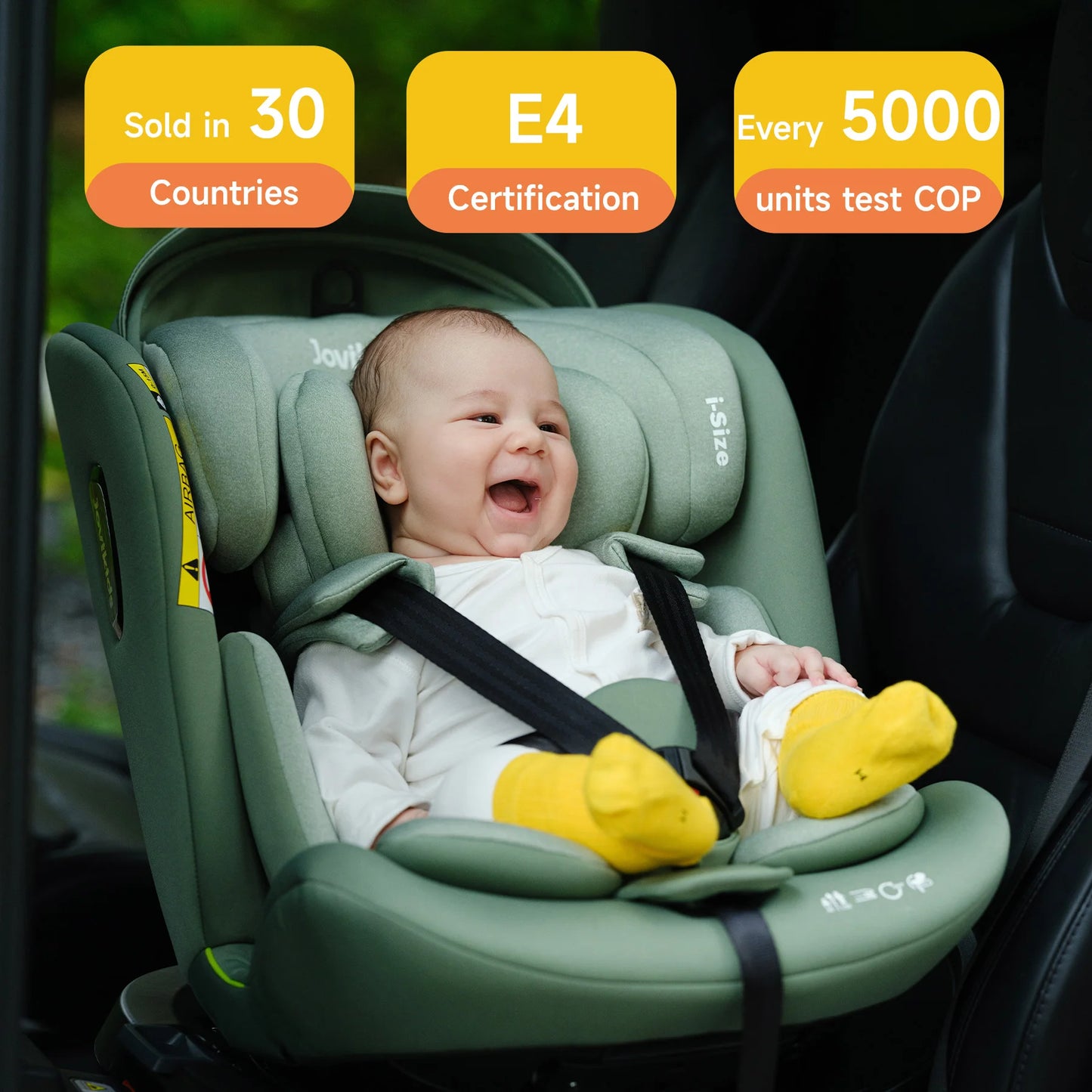 Jovikids Ranger 360° Swivel i-Size Support Leg Baby Car Seat 40-150cm