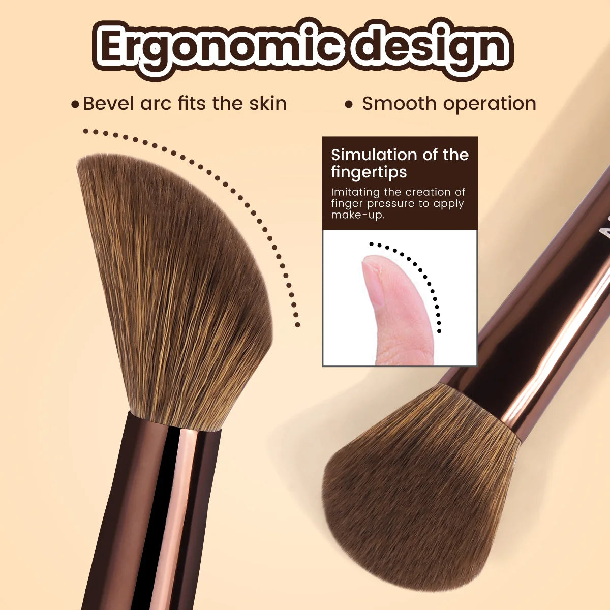 MAANGE 1pcs Makeup Brush Brightening Brush Powder Brush Multi-purpose Facial Makeup Brush Makeup Tools Suitable for Beginners