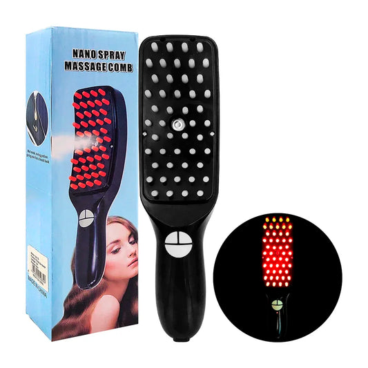 [GD] Plastic comb massager with phototherapy, 3 speeds and humidifier, variety of colors / nano spray massage /