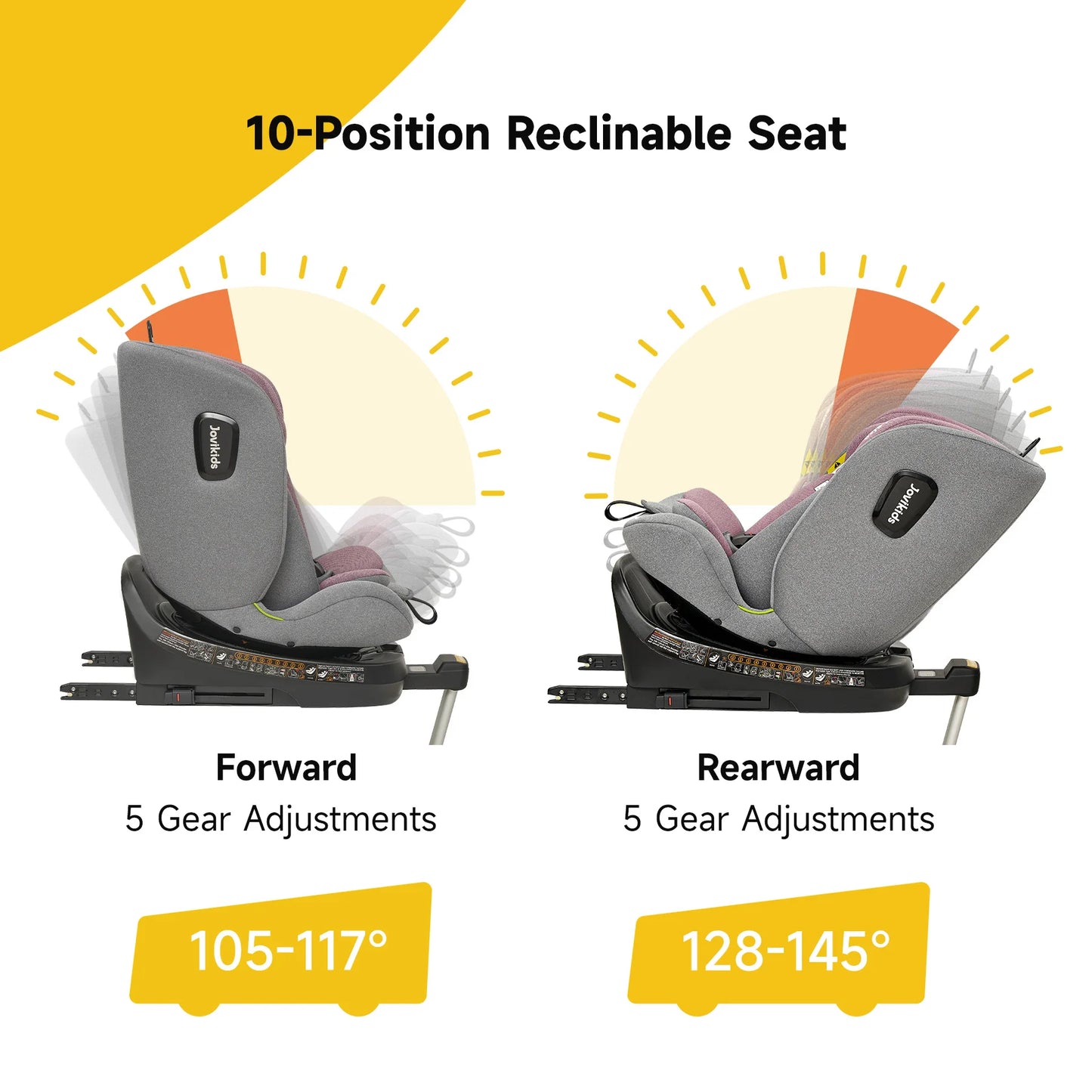 Jovikids Ranger 360° Swivel i-Size Support Leg Baby Car Seat 40-150cm