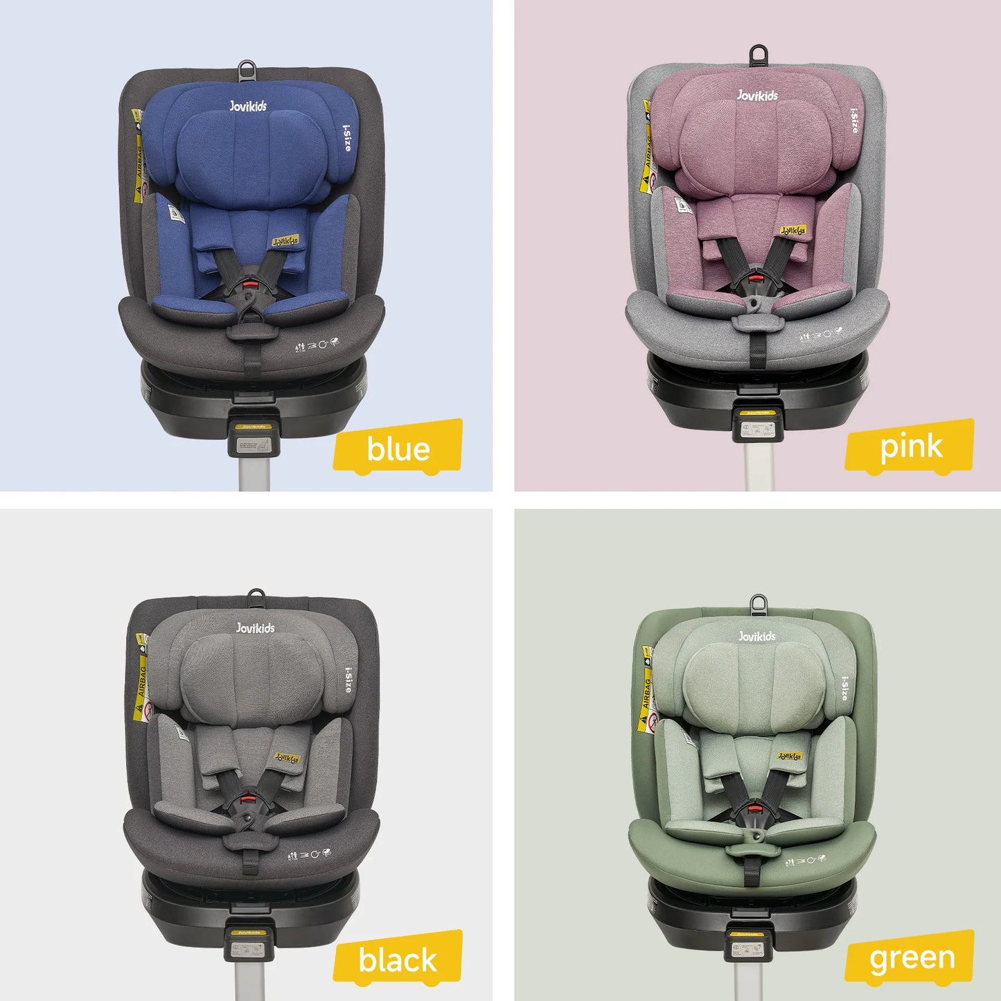 Jovikids Ranger 360° Swivel i-Size Support Leg Baby Car Seat 40-150cm