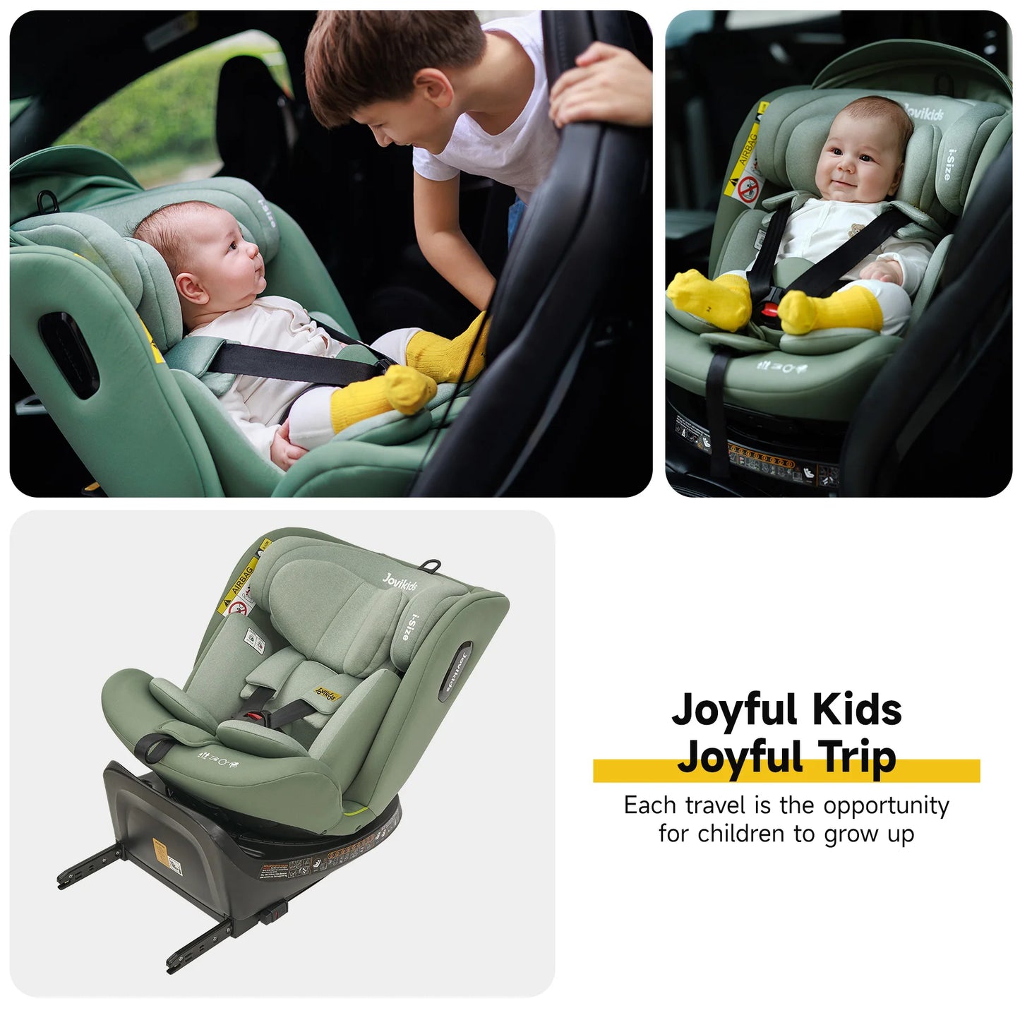 Jovikids Ranger 360° Swivel i-Size Support Leg Baby Car Seat 40-150cm