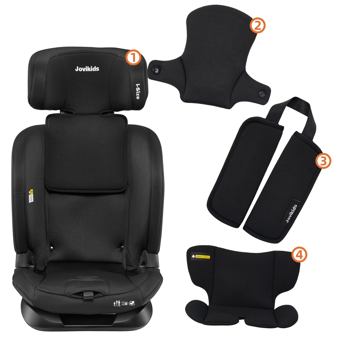 Jovikids CICI TT ECE R129 i-Size Baby Car Seat for Child 15 Months-12 Years