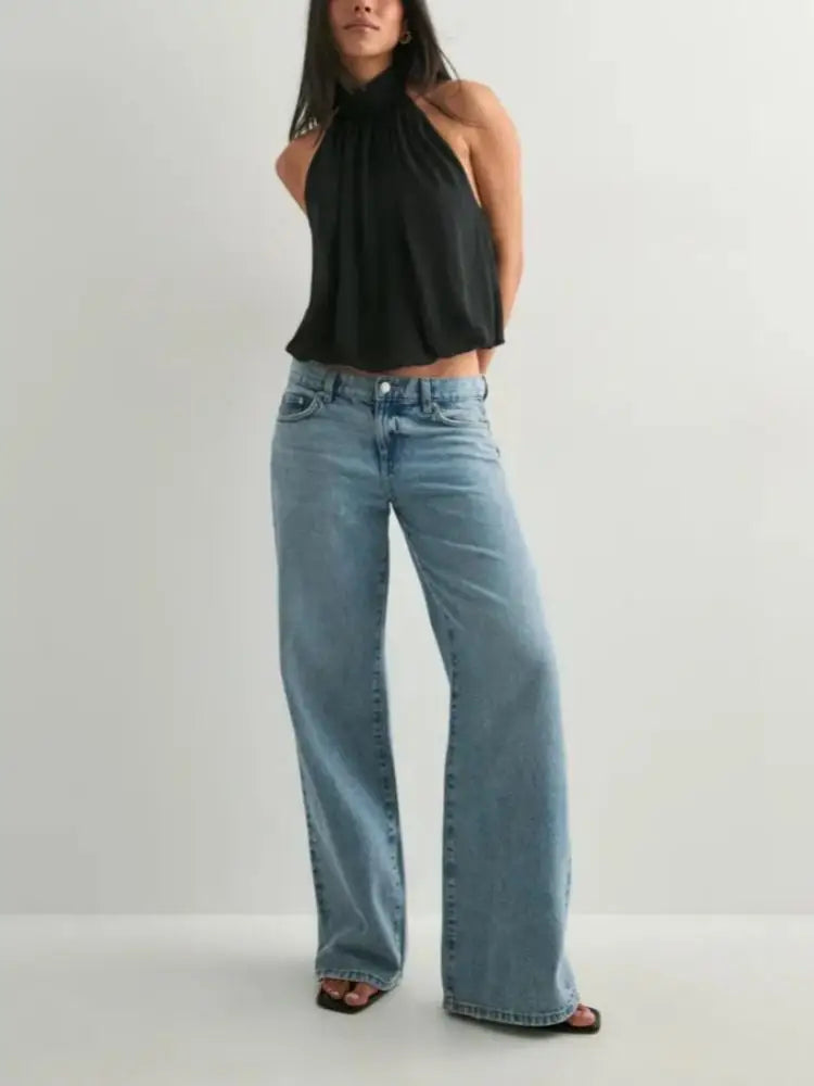Women's  Elegant Top Halter-Neck Backless Solid Colour Top Sexy Off Shoulder Top Night Club Party Top