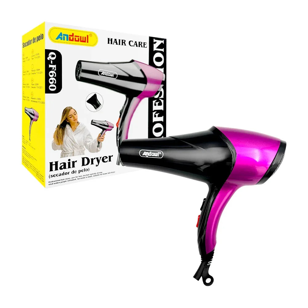 [GD] Andowl Professional Hair Dryer with Interchangeable Head and 2 Temperature Levels / Hair Dryer / Q-F660