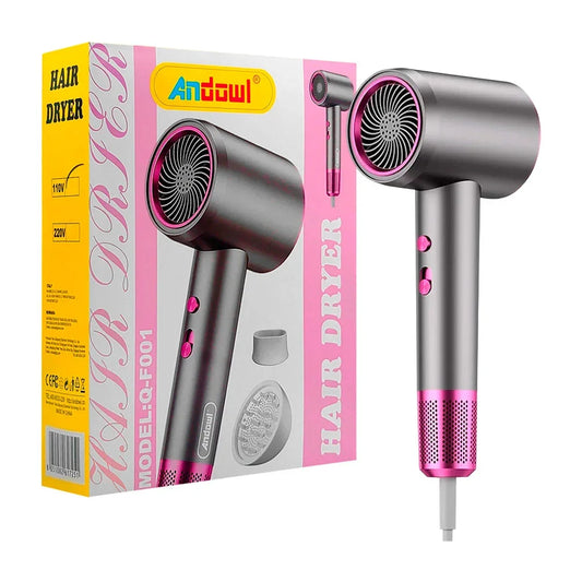 [GD] Plastic Hair Dryer + Accessories, 110v, Assorted Color / q-f001