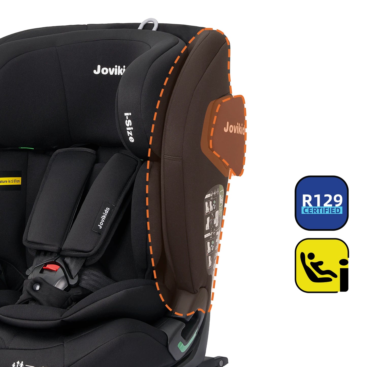 Jovikids CICI TT ECE R129 i-Size Baby Car Seat for Child 15 Months-12 Years