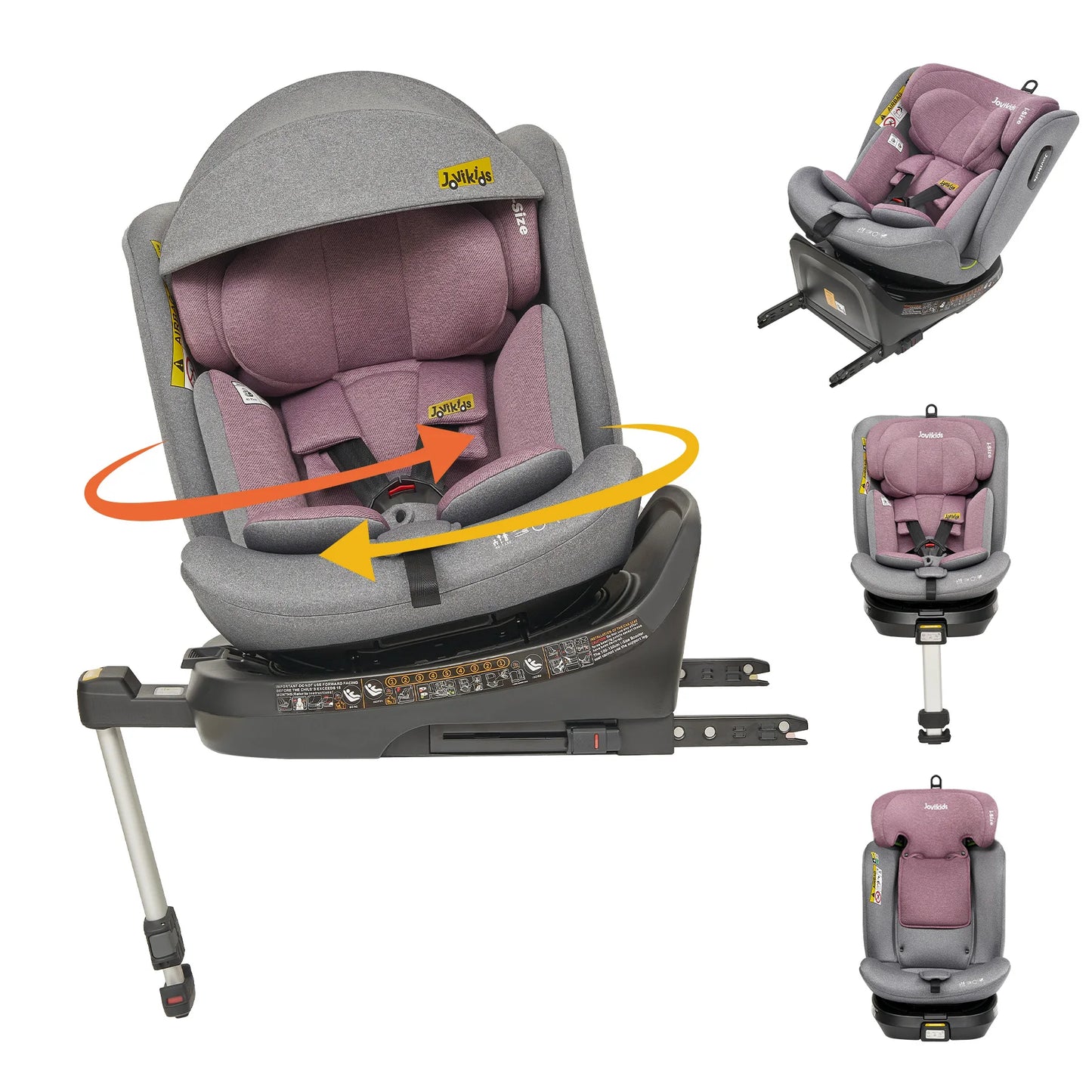 Jovikids Ranger 360° Swivel i-Size Support Leg Baby Car Seat 40-150cm