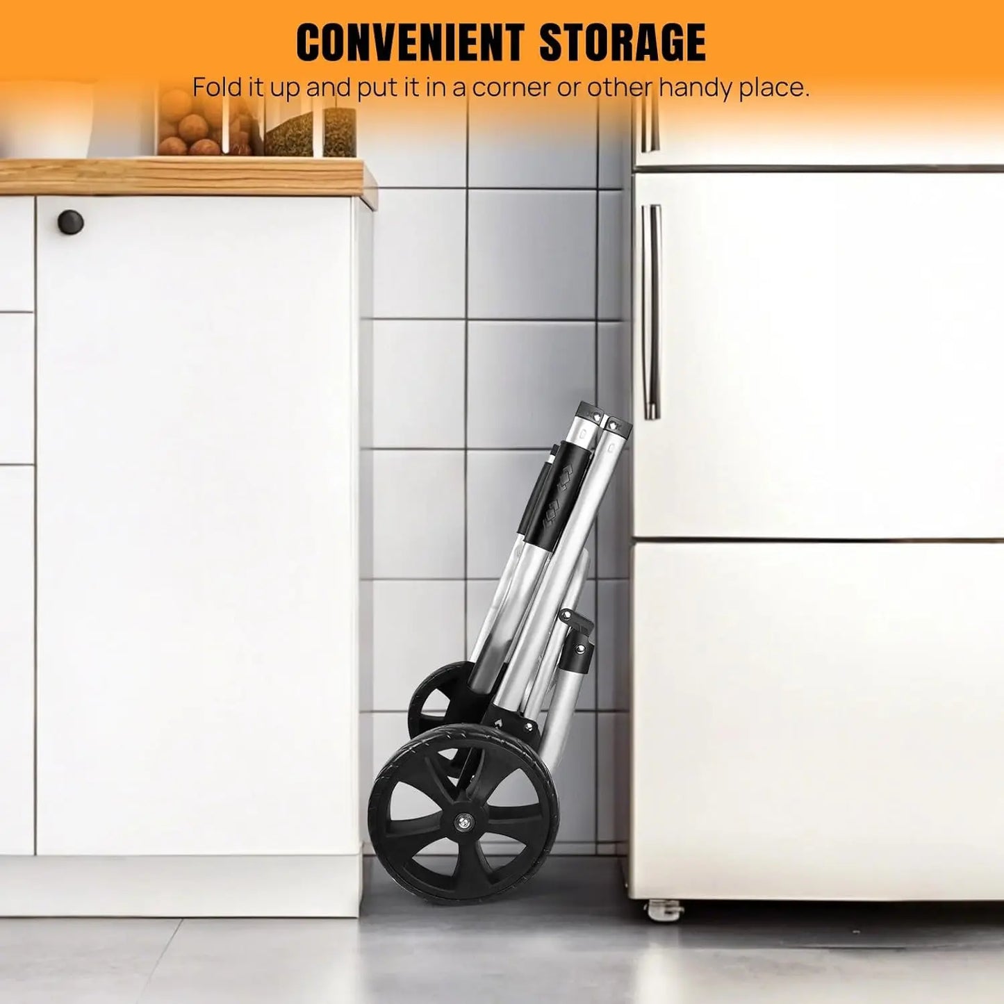 Shopping Cart Large Lightweight Folding Trolley Waterproof Bag 2 Wheel Large 40L Large Capacity Detachable Durable Aluminum Frame Silent Stair-Climbing Grocery Trolley
