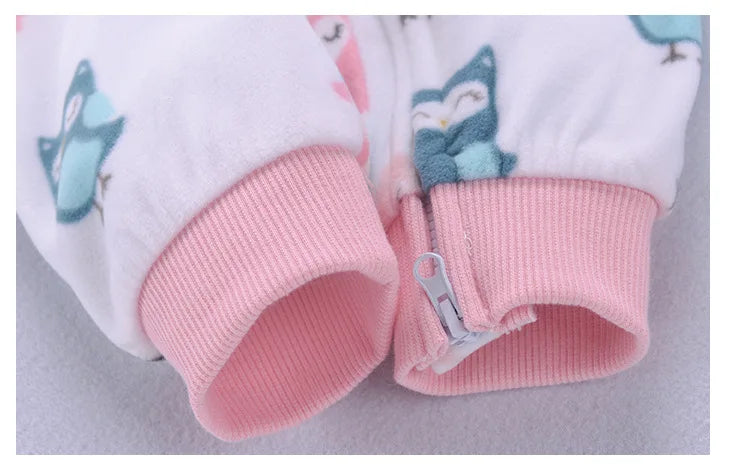 Baby Clothes Warm Toddler Bebe Jumpsuit Spring Outfits Bebe Rompers Hooded Double Zipper Boys Coveral Girls Clothing Fleece Suit