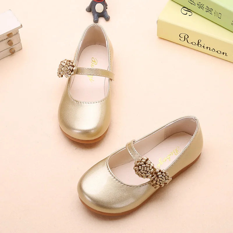 JGSHOWKITO, zapatos de otoño para niñas, zapatos planos de princesa para niños, zapatos casuales de cuero PU para niños con flores, zapatos de fiesta para niñas