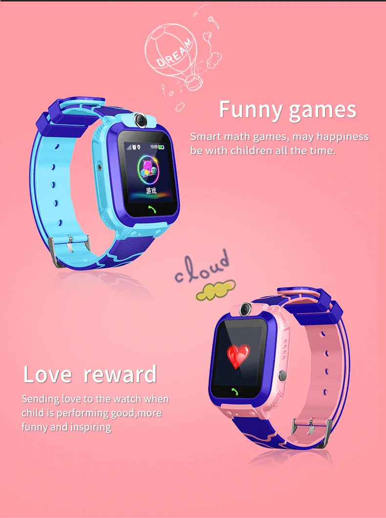 AISHI Q12 Kids Smart Watch IP67 Waterproof SOS Camera Phone 2G SIM Card Voice Call LBS Location Child Clock Smartwatches Gift