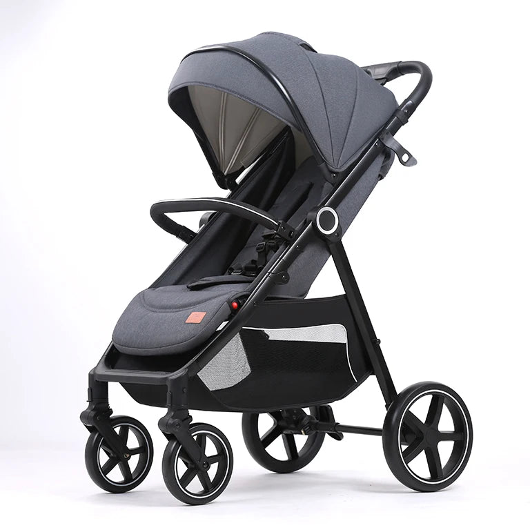 3-in-1 Foldable Travel Baby Push Stroller for 3 Years+ Kids By with One-Foot Brake & Five-Point Seat Belt